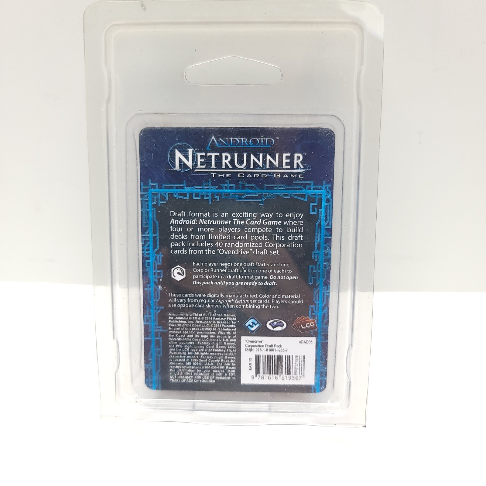 Android Netrunner Living Card Game Multi-Colored Unpunched + Overdrive Corp Pack