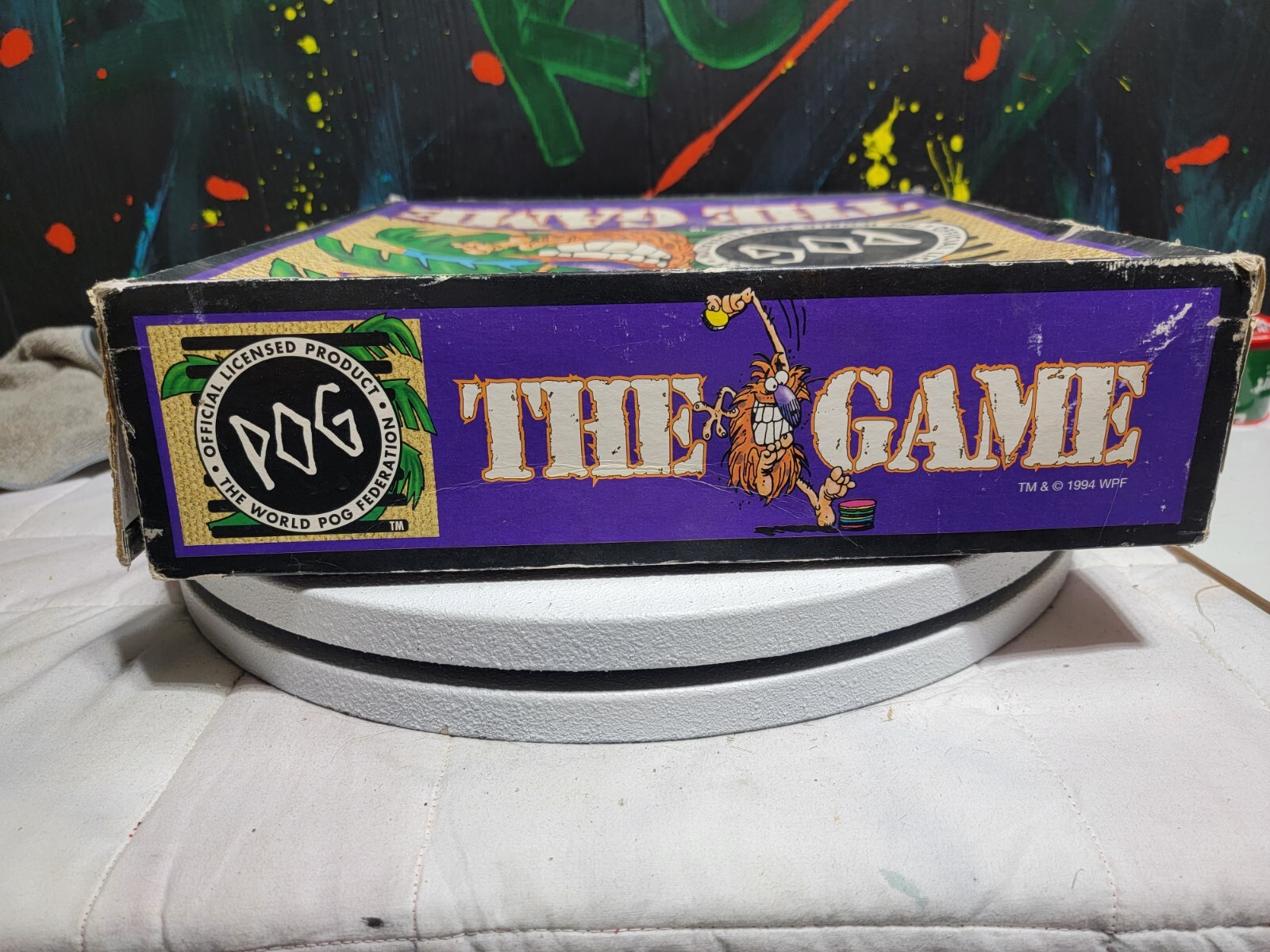 94 Pog the Game “World Pog Federation” VTG Milton Bradley 205 POG 4 Metal SLMRS