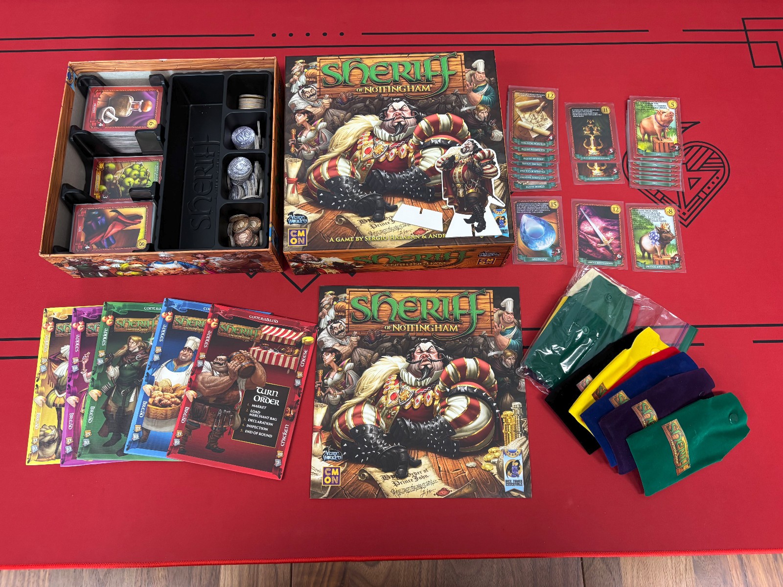 Sheriff of Nottingham + Merry Men, 2018 Promo Pack, Extra Bags (Rare OOP 1st Ed)