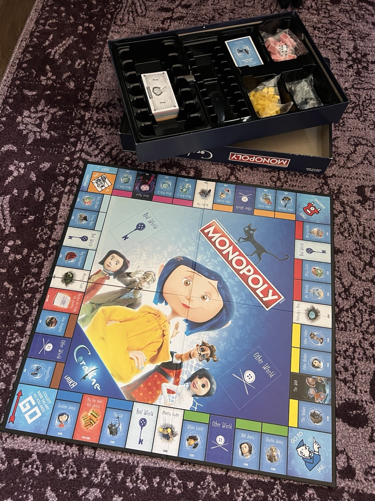 Hasbro Coraline Monopoly Board Game Laika Rare Collectible, Pieces Sealed