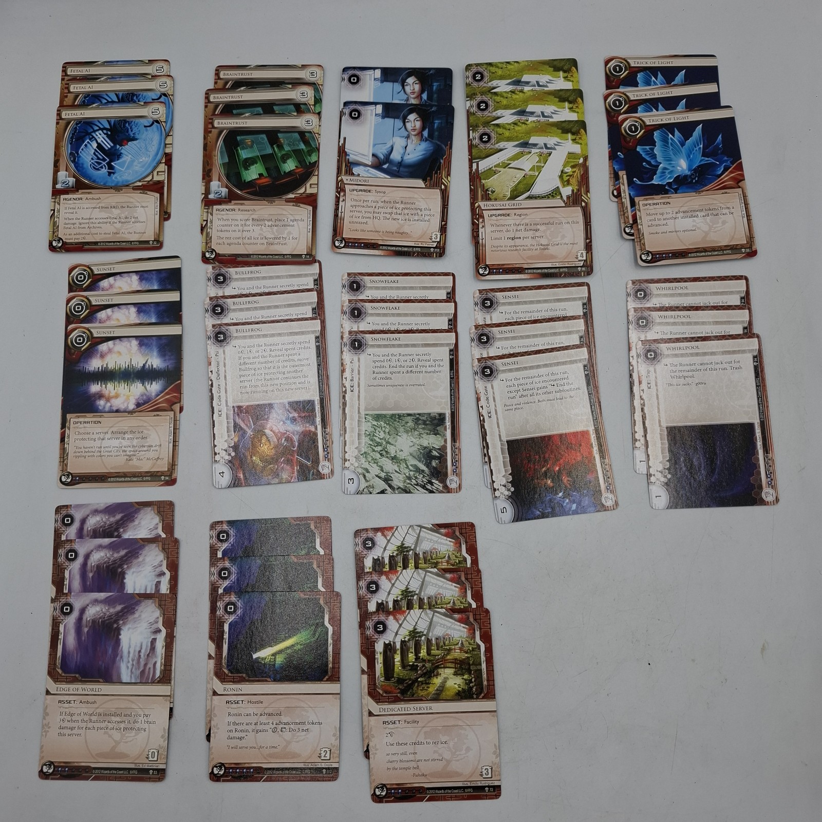 Android Netrunner Card Game Base Set 2012 Plus Expansion Cards INCOMPLETE