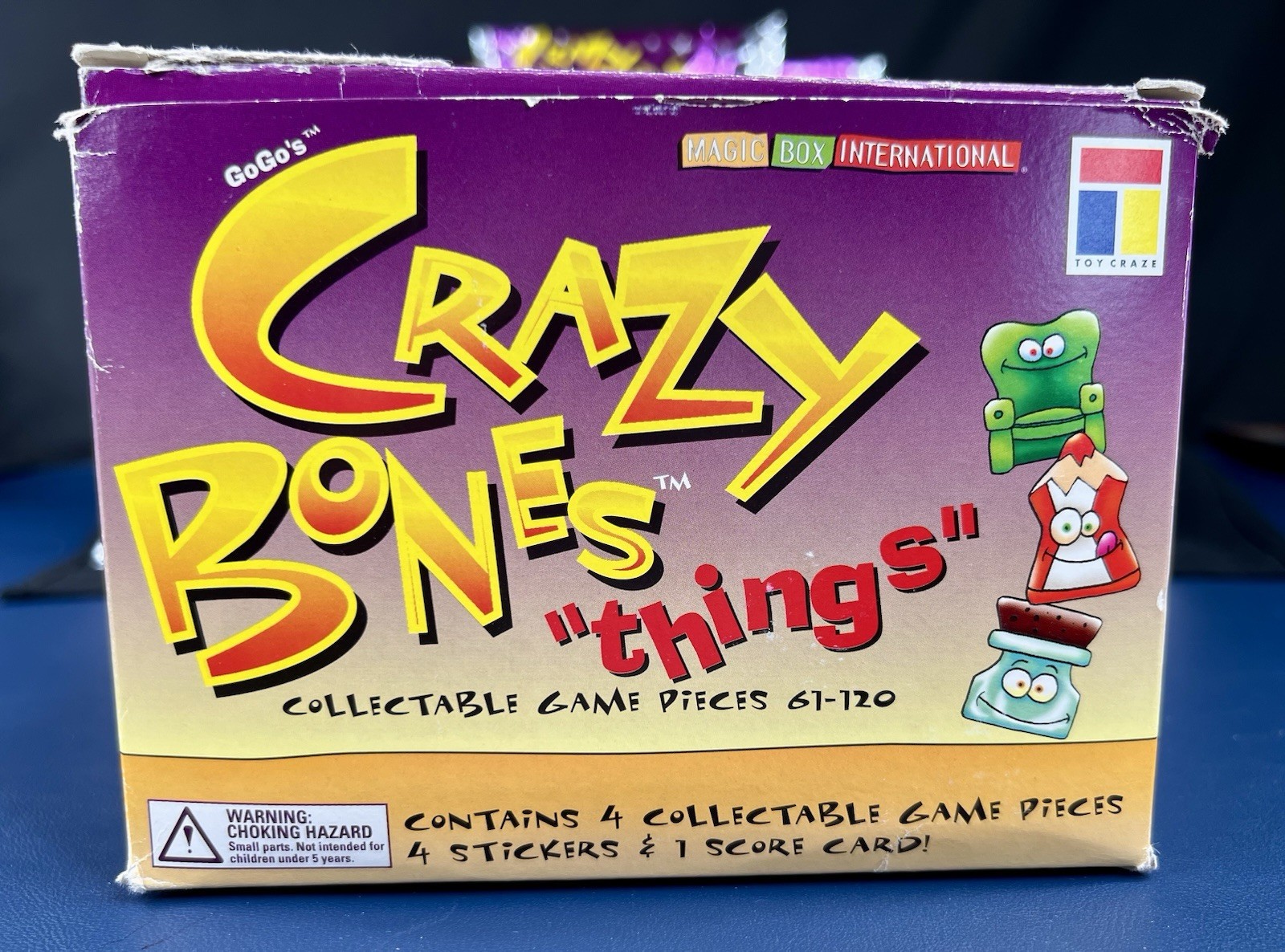 10 Sealed Packs GoGo’s Crazy Bones Things & Empty Display Box