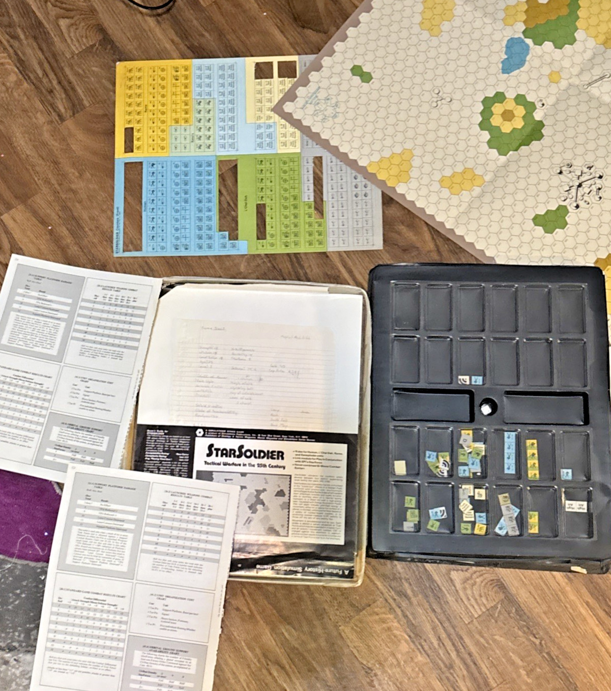 SPI Star Soldier Tactical Warfare 25th Cent (1977) Wargame w/ Map many UNPUNCHED