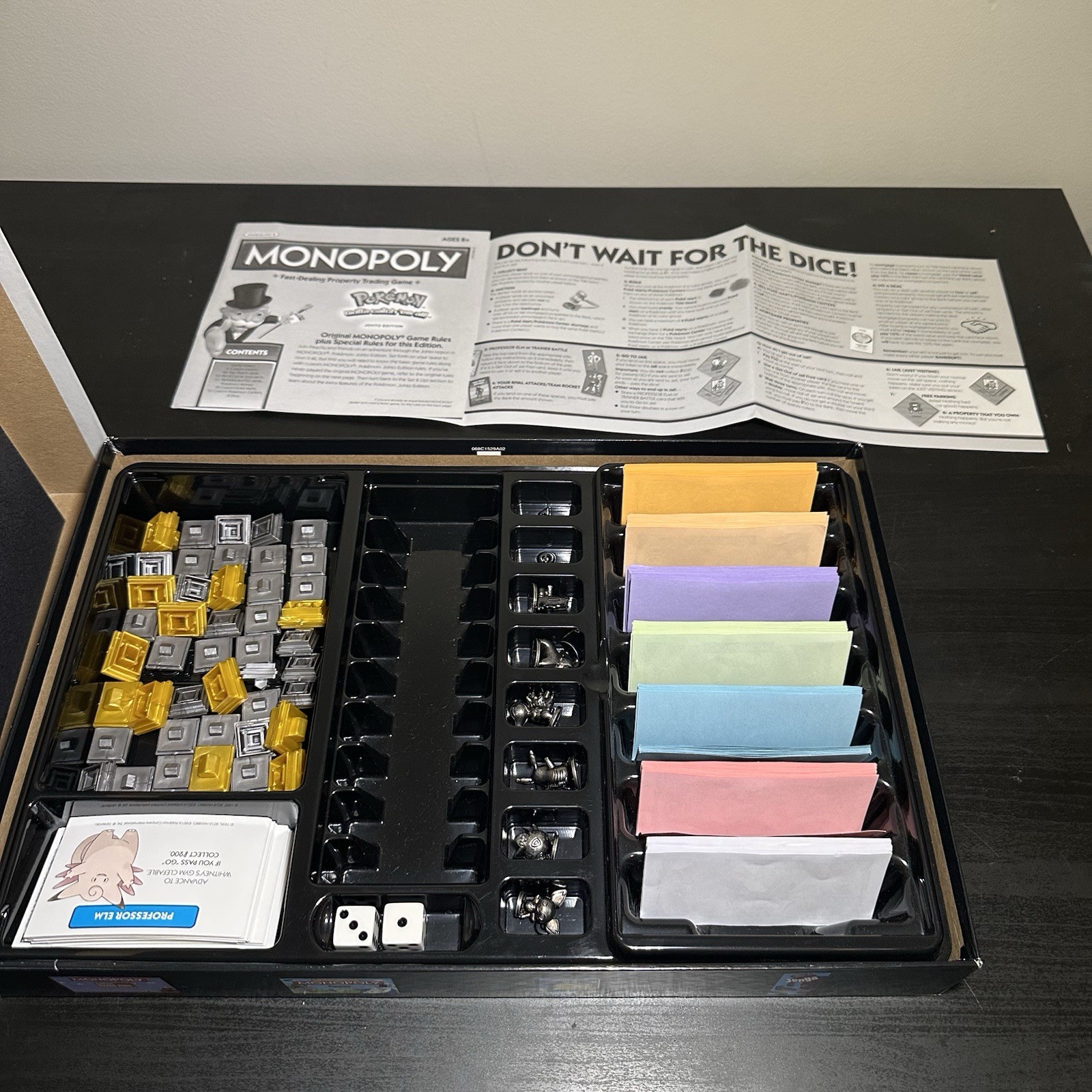 Pokémon Monopoly Board Game Collector’s Johto Edition Anime -COMPLETE- Pikachu