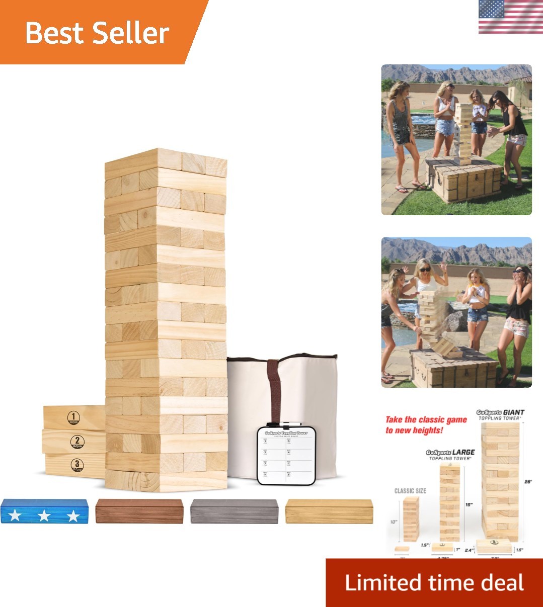 Engaging Giant Wooden Stacking Tower – Versatile Designs & Custom Rules