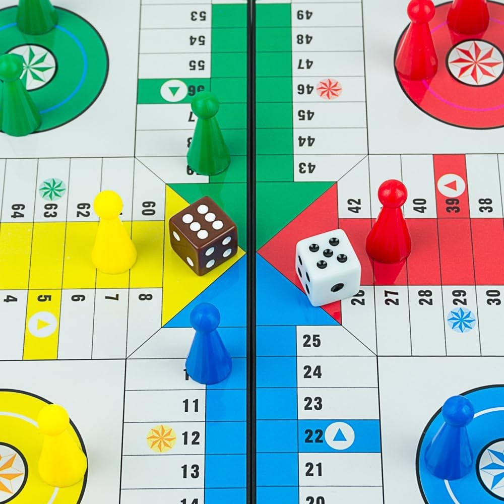 Magnetic Ludo Board Game Travel Folding Mini Set Family Fun Portable Gift for