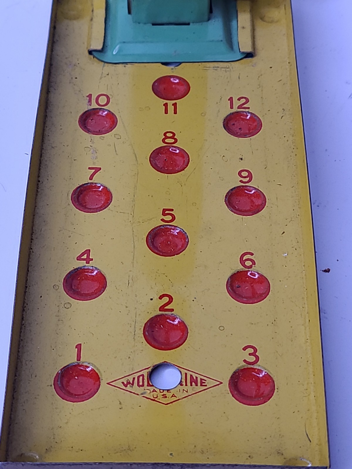 RARE 1920s Wolverine No. 58 Bizzy Andy Jr. Tin Litho Automatic Marble Toy w/Box