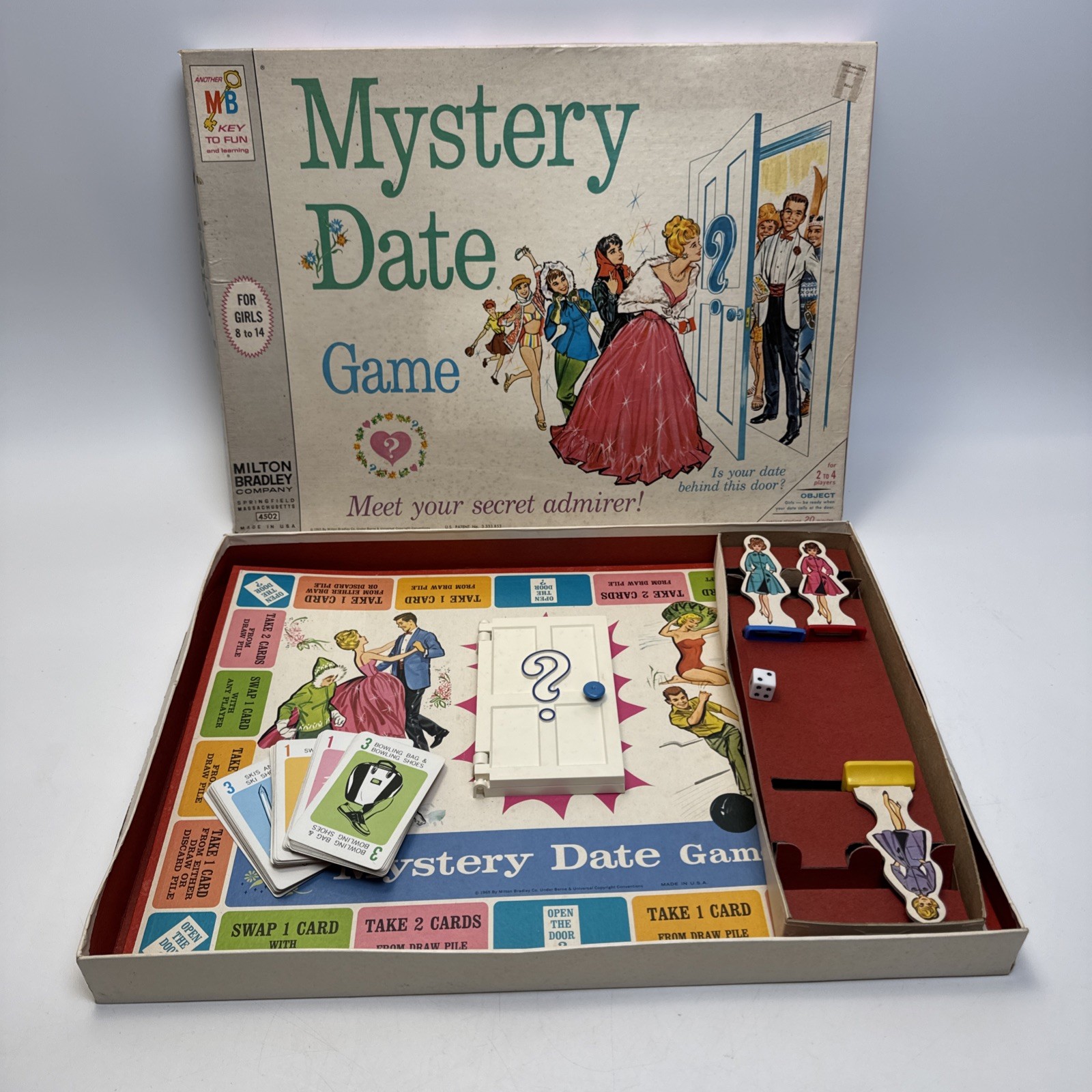 1965 Mystery Date Board Game Milton Bradley Very Good Condition Missing 1 Piece