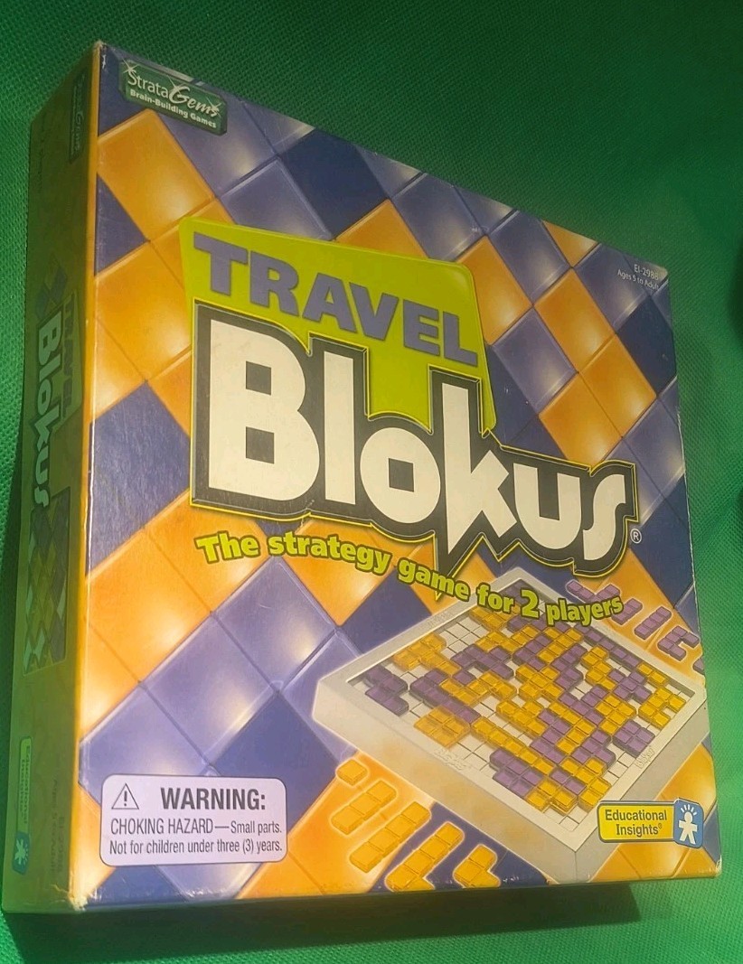 Travel Blokus for 2 Players COMPLETE 2005 Storage Trays Travel To Go Strategy
