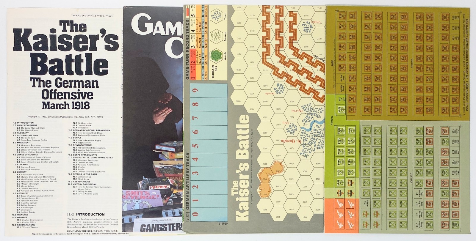 Simulations Publications Inc SPI Vintage Lot of 4 Bagged Games VG UNPUNCHED (A)