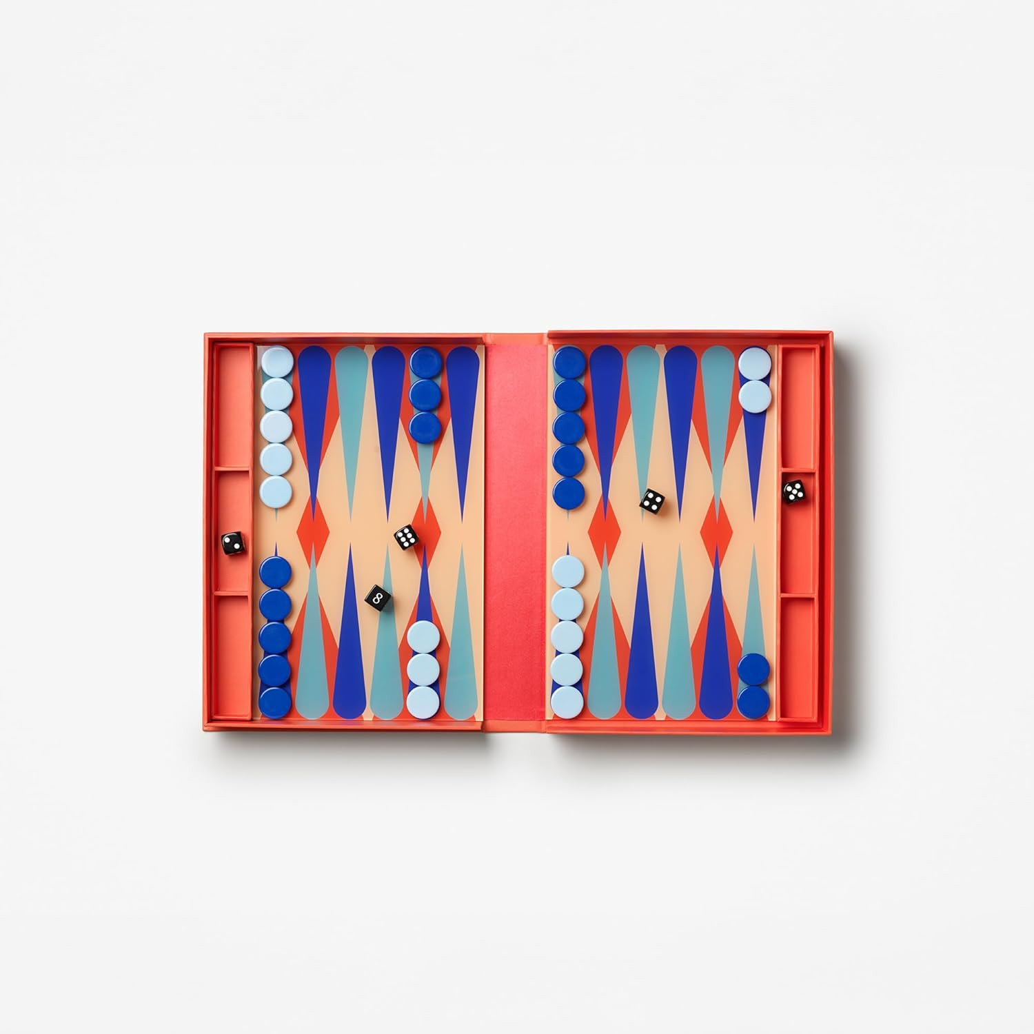 Art of Backgammon – Stylish Red & Blue Acrylic Board Game for All Ages