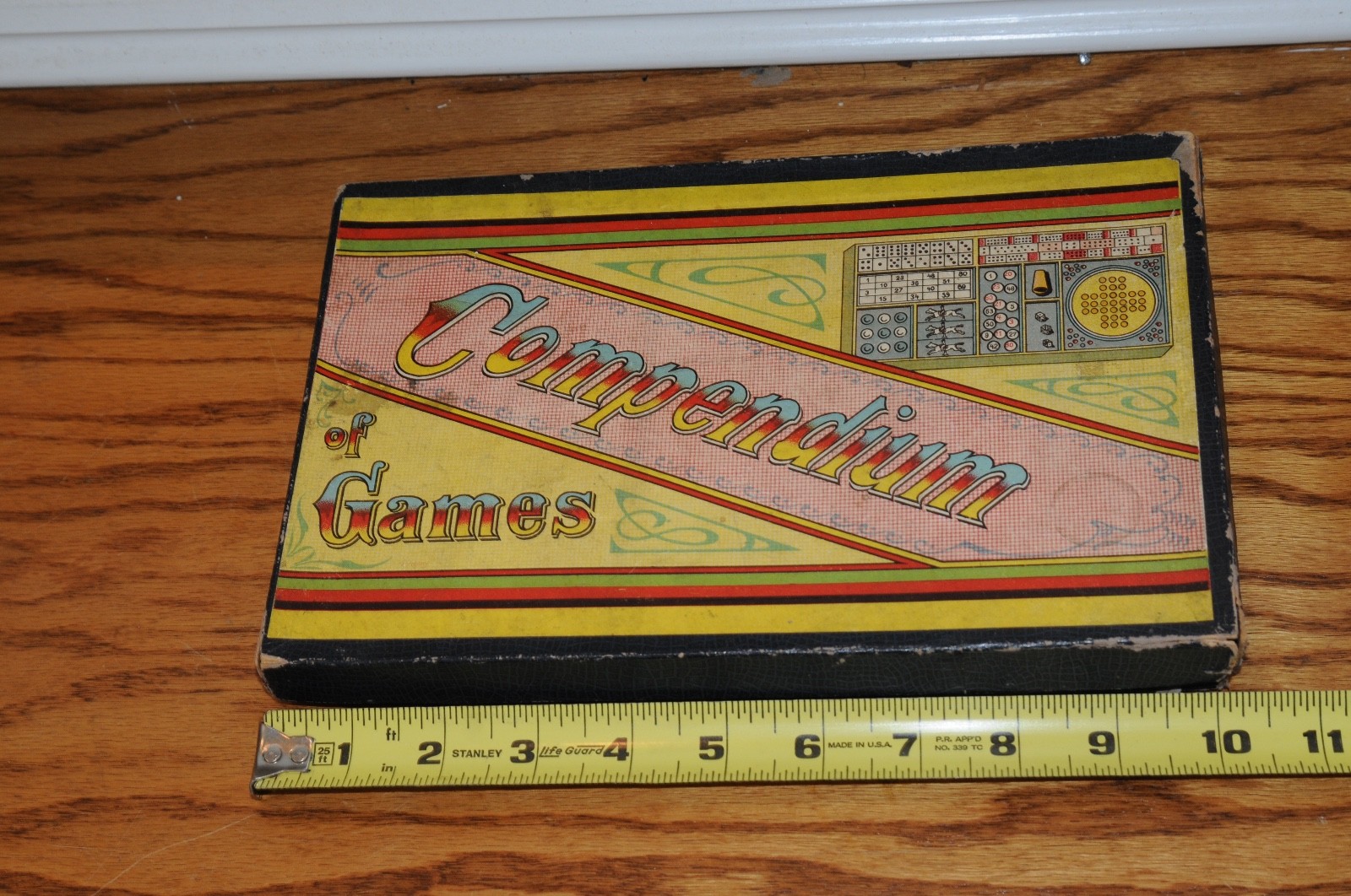VICTORIAN COMPENDIUM OF GAMES, ORIGINAL BOX TRADITIONAL GAME NOT COMPLETE OLD***