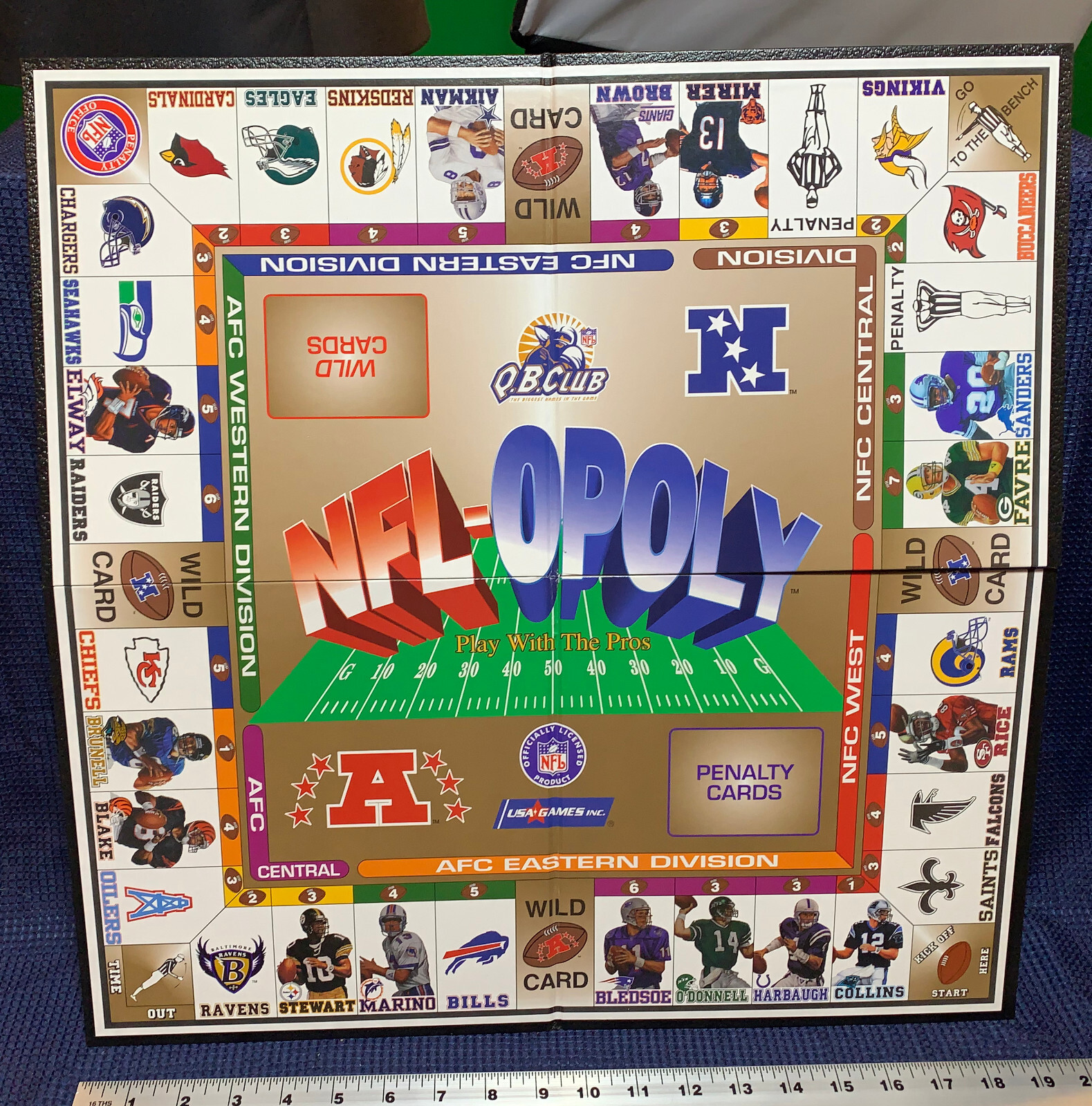 NFL-OPOLY Board Game – “The Game Of Champions VTG 1994 Great Condition Free Ship