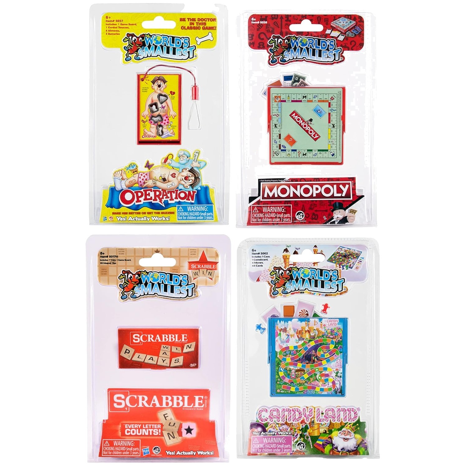 Palm-Sized Monopoly, Operation, Scrabble, Candy Land