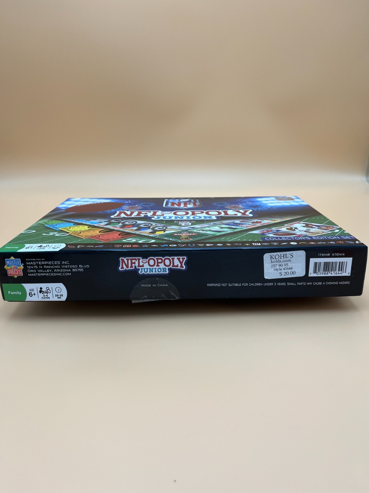 NFL-OPOLY Junior Game Collectors Edition Set, MasterPieces Inc., New & Sealed