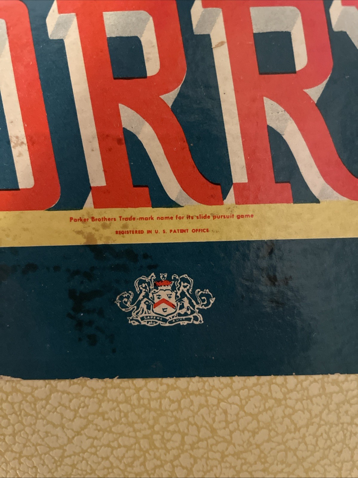 Vintage 1950 Parker Brothers SORRY! Game Replacement Bi-Fold BOARD ONLY