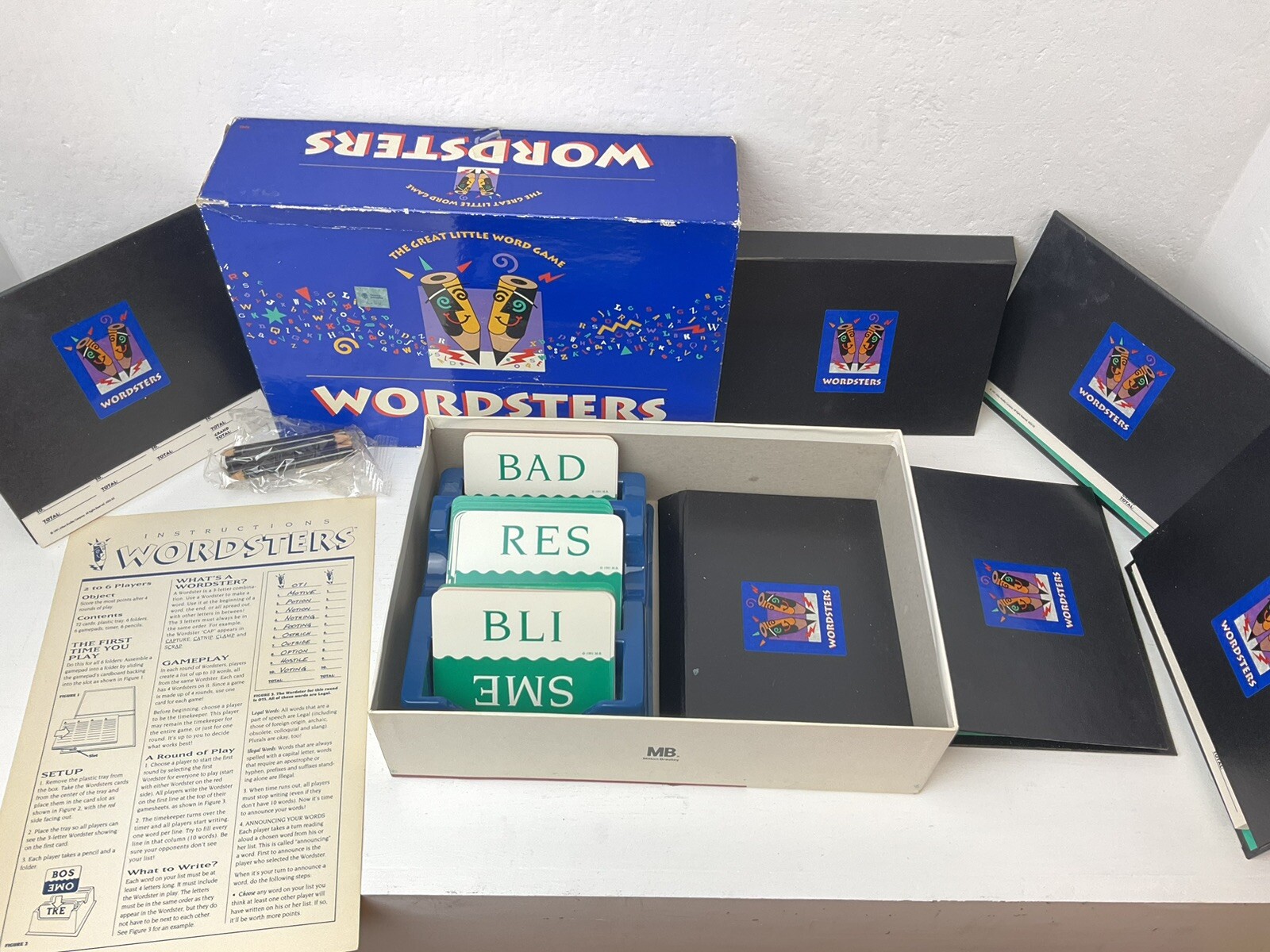 Wordsters Milton Bradley Word Game 1991 