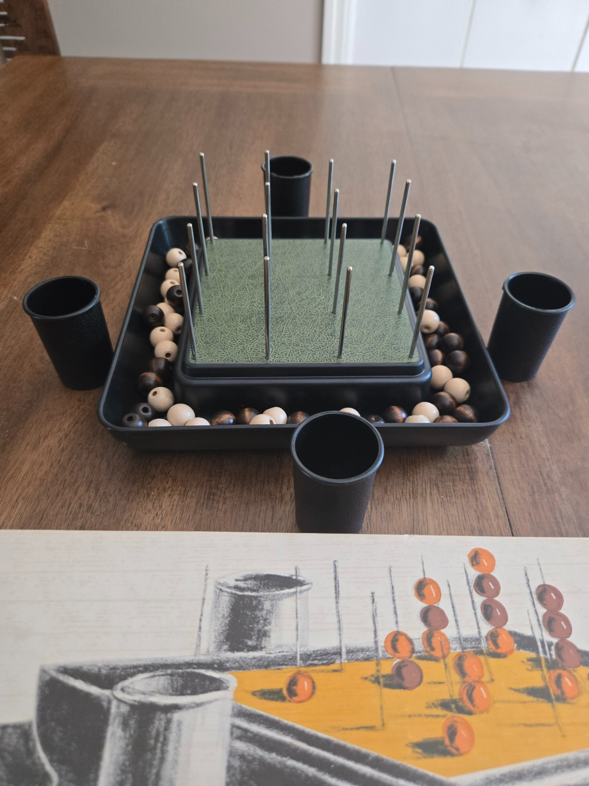 Score Four 1967 Lakeside Vintage 3D Family Board Game 100% Complete Wooden Beads