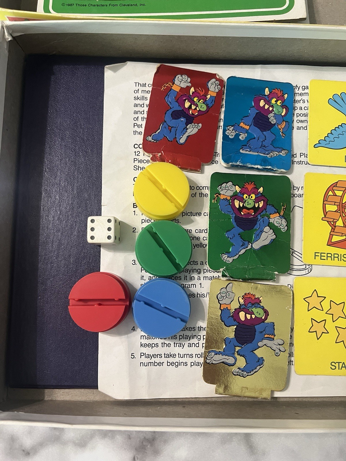 My Pet Monster Madcap Memory Game Golden 1987 Board Game COMPLETE