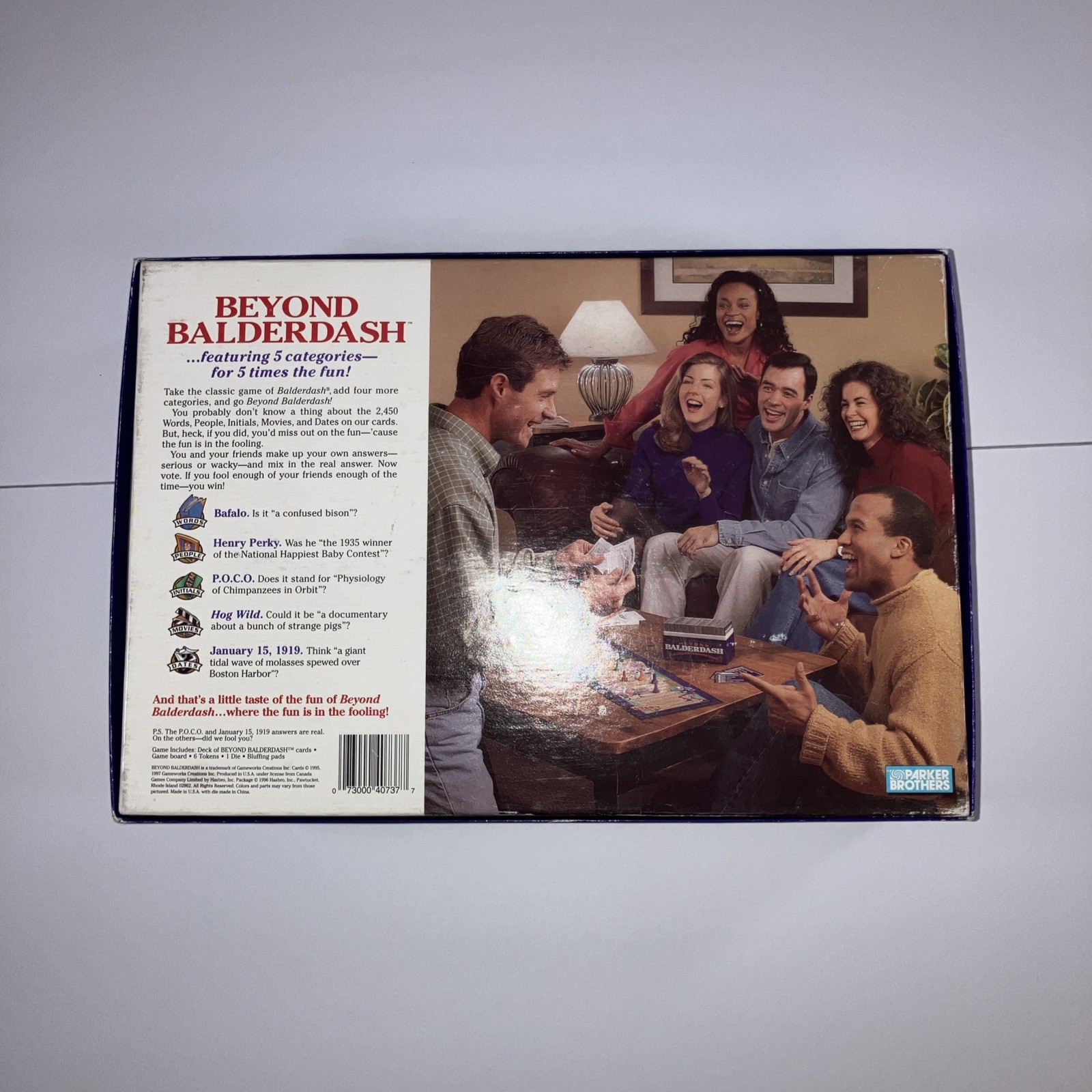 Beyond Balderdash 1997 Classic Board Game by Parker Brothers – 100% Complete –