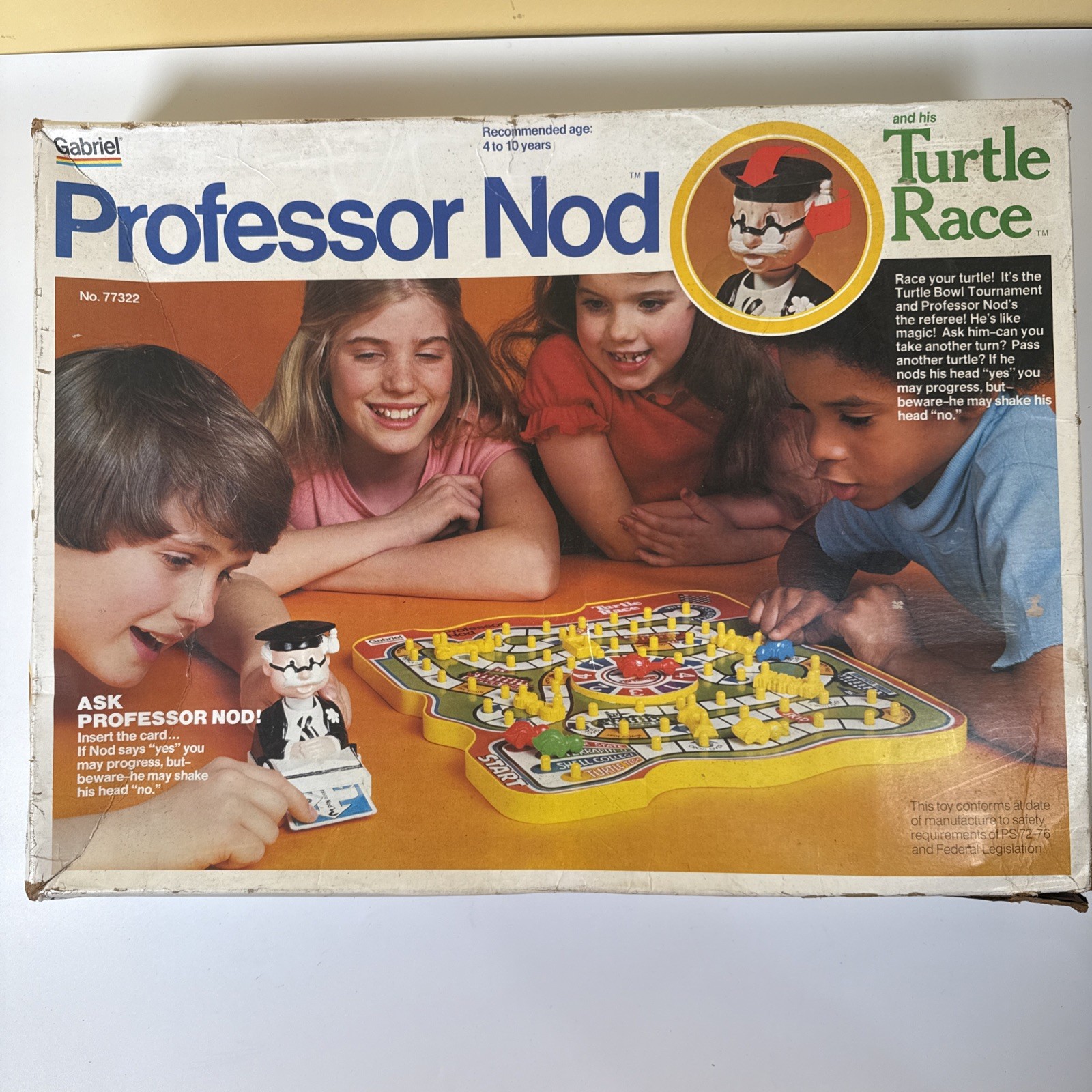 Vtg 1977 Gabriel Professor Nod & His Turtle Race Board Game Complete