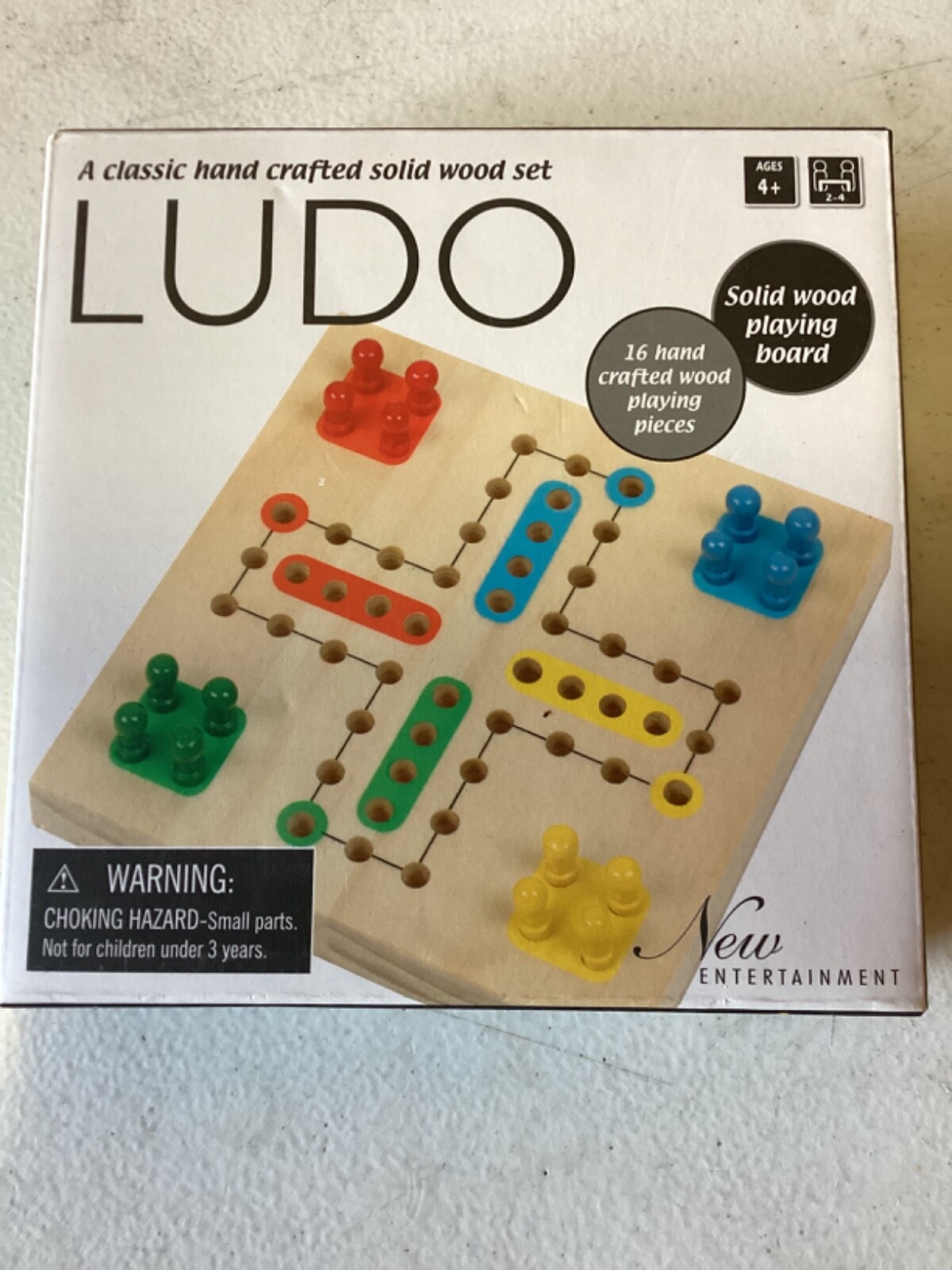 Mini Ludo Wooden Board Game by New Entertainment Modern Fun Board Game