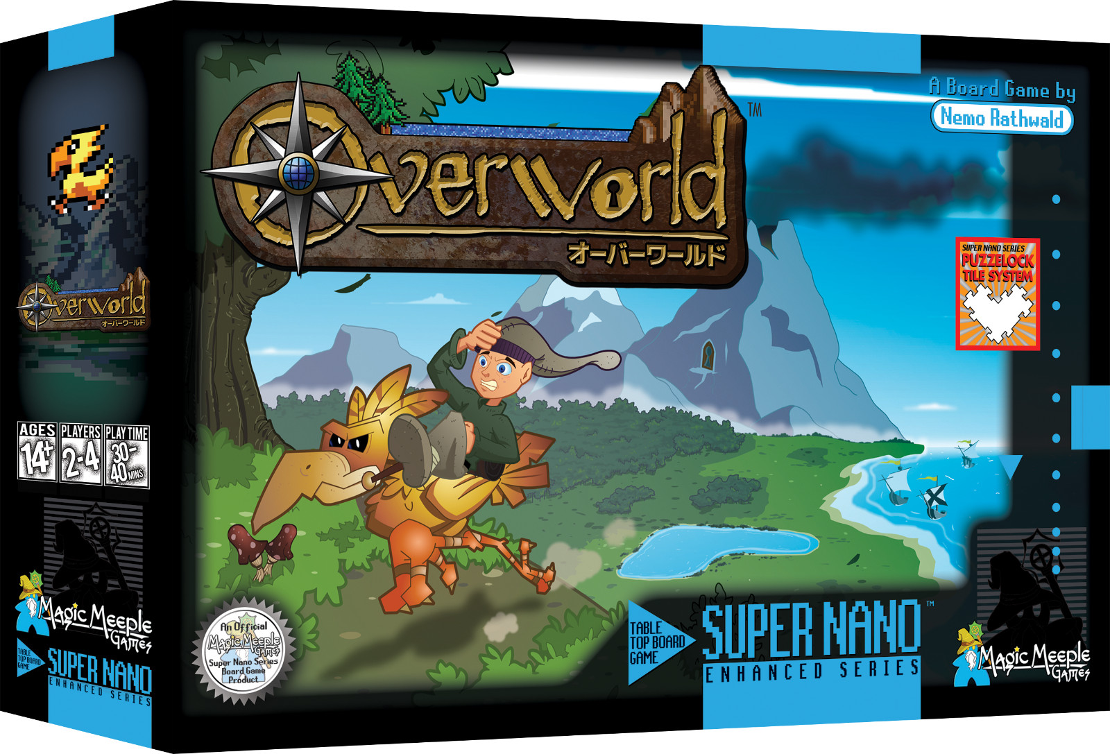 OVERWORLD pixel tile placement board game chocobos and dungeons NEW out of print