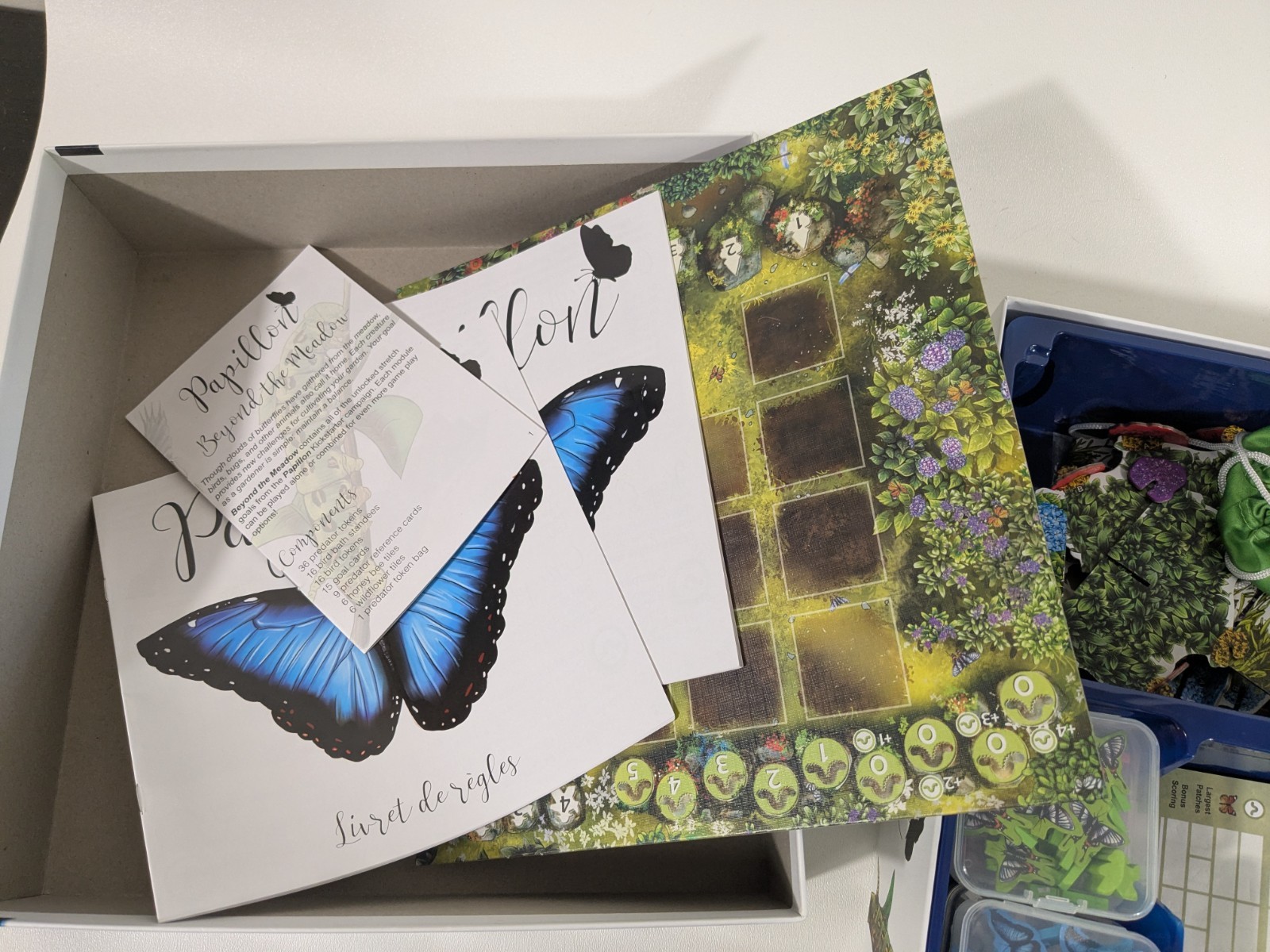 Papillon + Beyond the Meadow Expansion Butterfly Garden Kolossal Tile Board Game