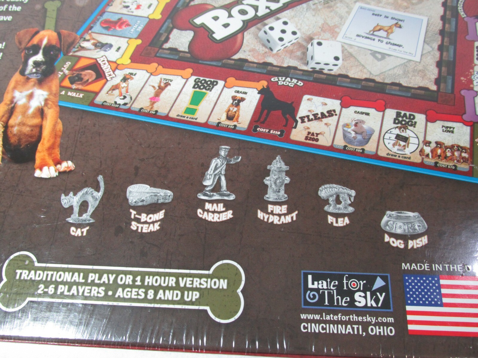 Dog Boxer-opoly Late for the Sky Boardgames Game – Family Game Dog Lovers – NEW