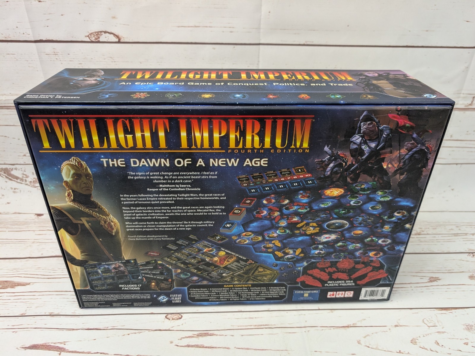 Twilight Imperium Fourth Edition Fantasy Flight Space 4X Board Game Unpunched