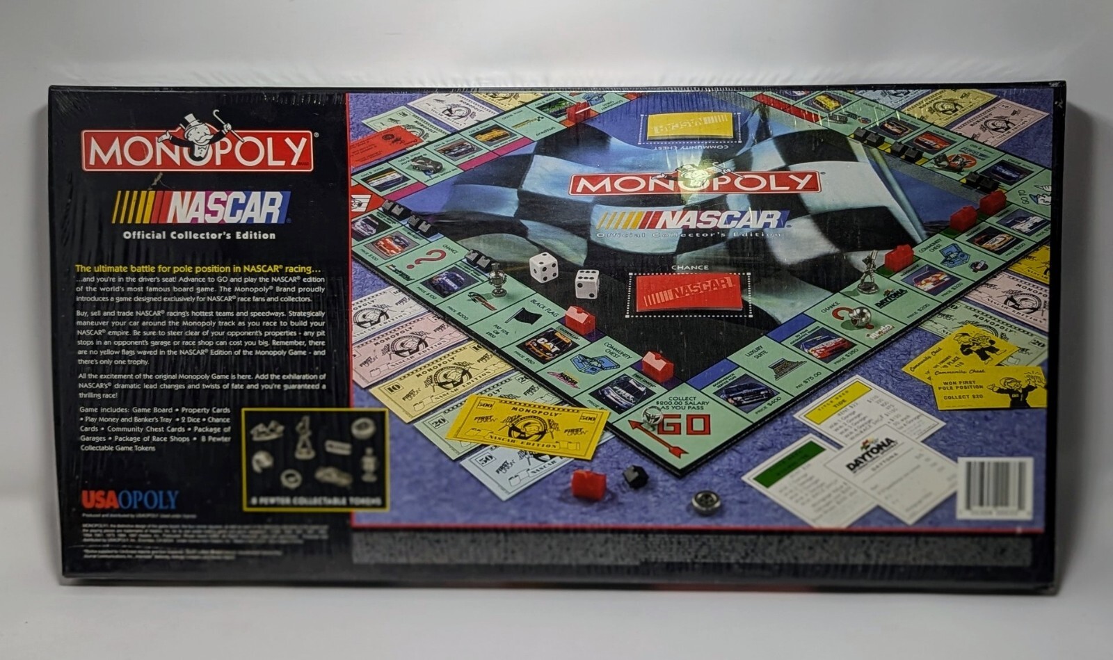 1997 NASCAR Monopoly Official Collector’s Edition Board Game-New Factory Sealed