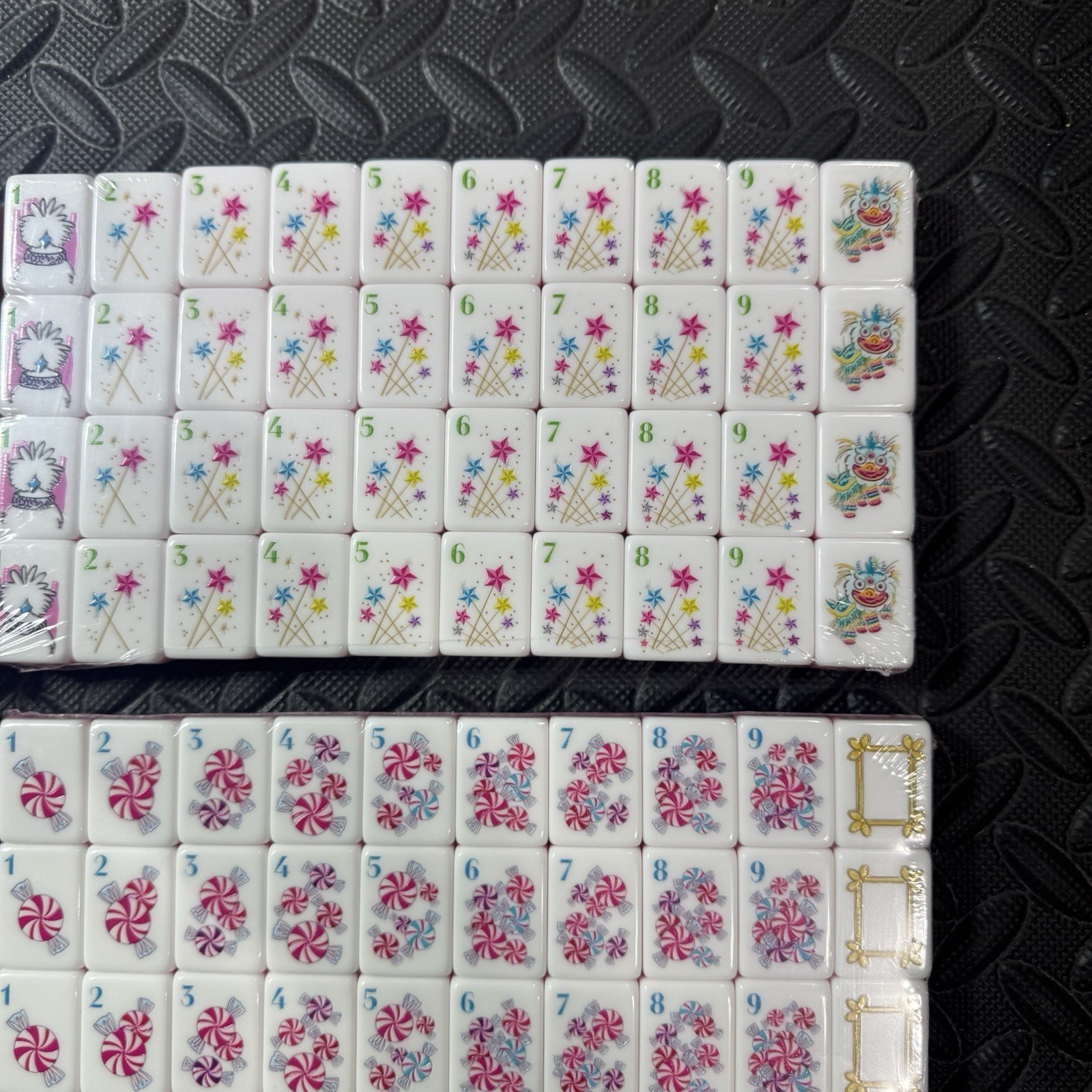 MAHJONG TILE SET PINK / Glitterville Ships from USA