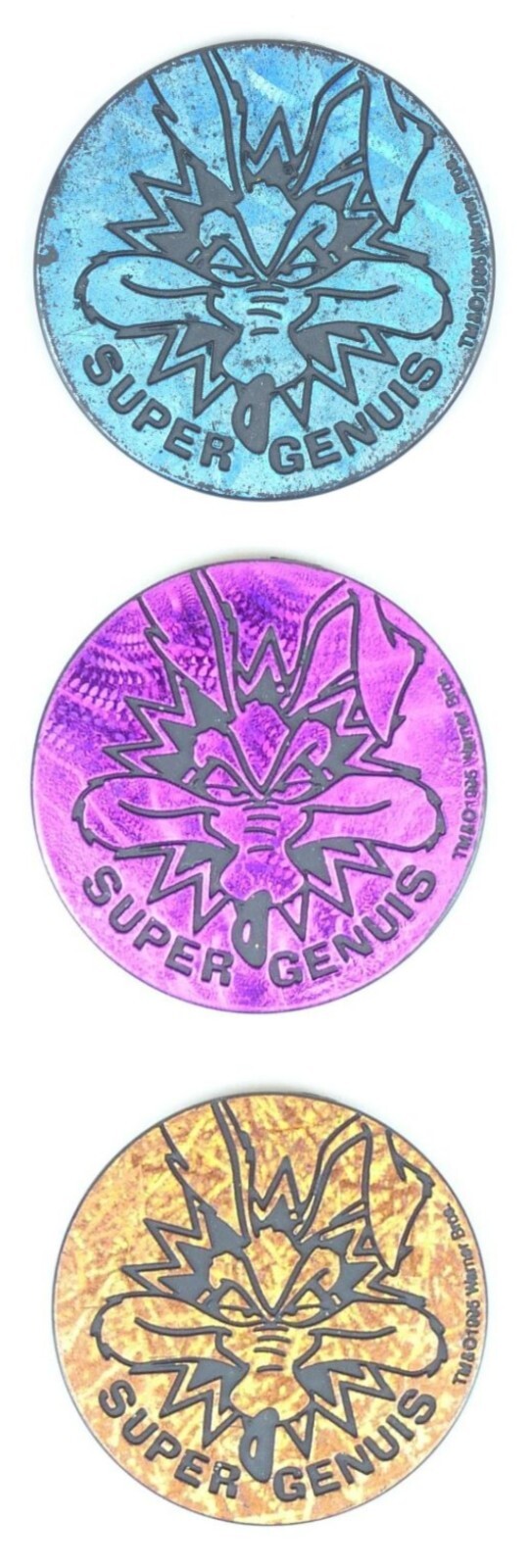 3 Wile E. Coyote Looney Tunes Kini Slammer Authentic The World POG Federation
