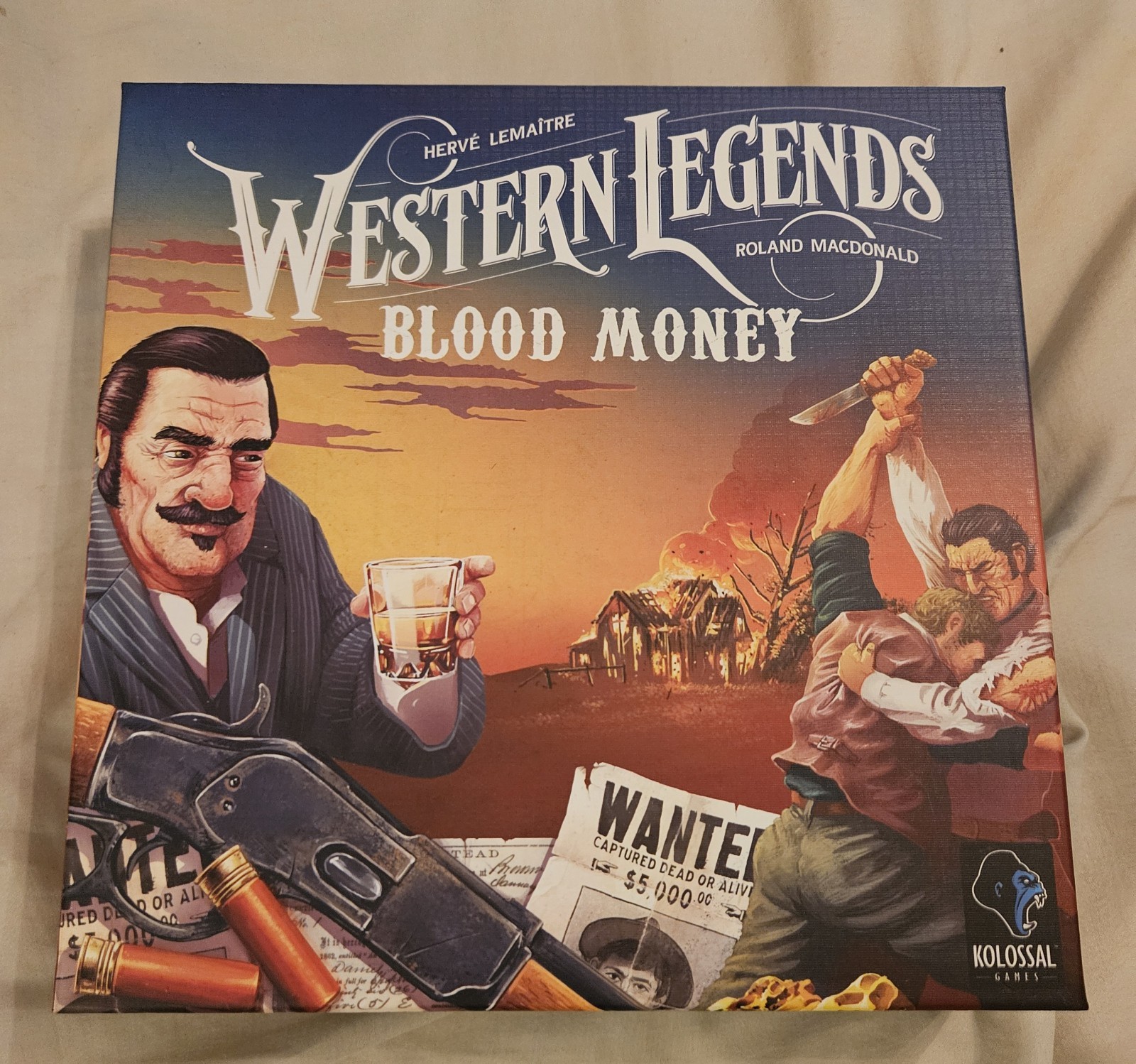 Kolossal Games Western Legends Board Game + Ante Up & Blood Money, + Playmat