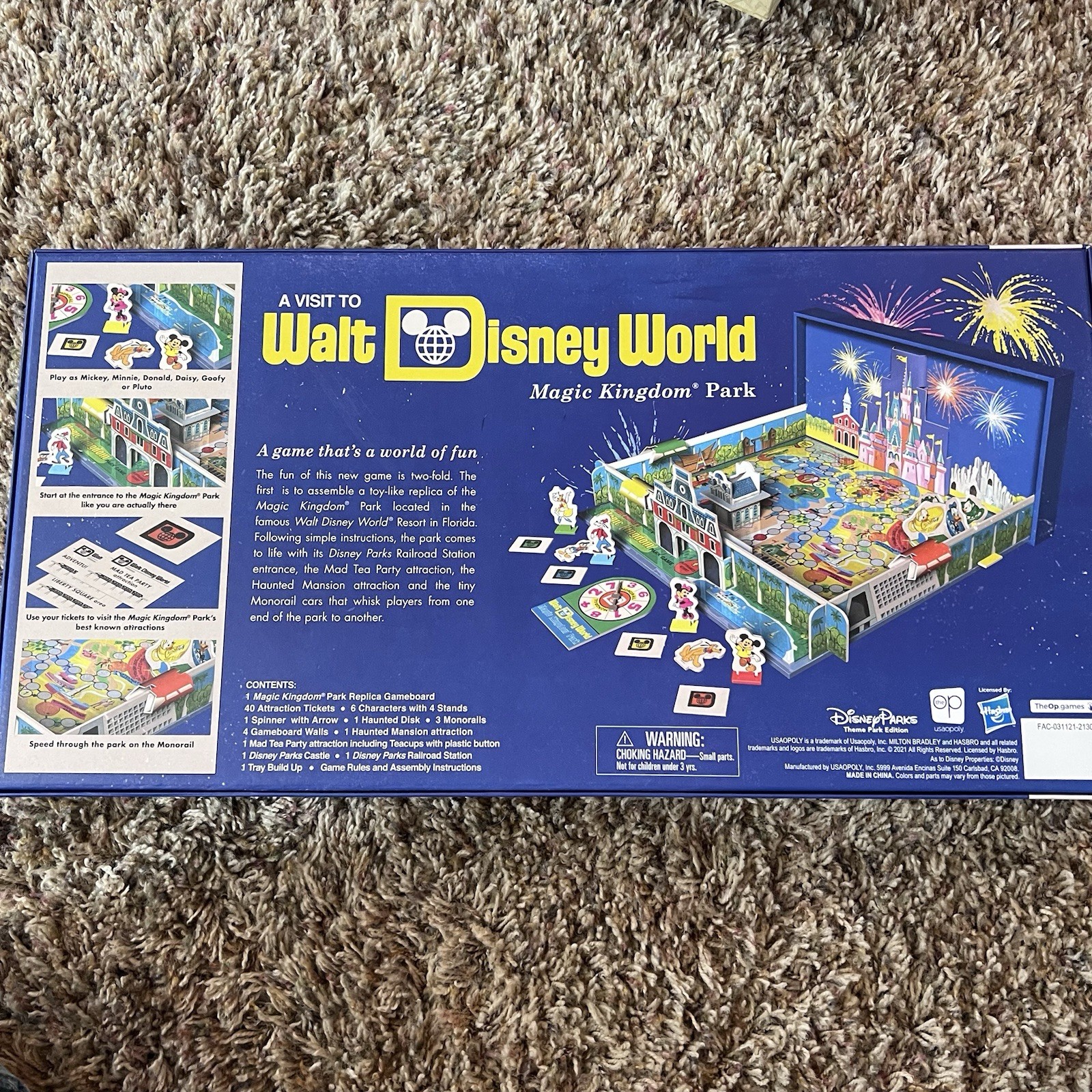 A Visit To Walt Disney World Magic Kingdom Board Game Complete Milton Bradley