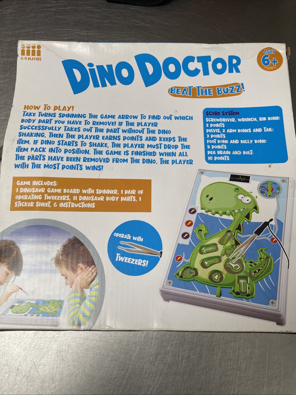 DINO DOCTOR WITH BUZZER 2 – 4 PLAYERS FUN OPERATION GAME