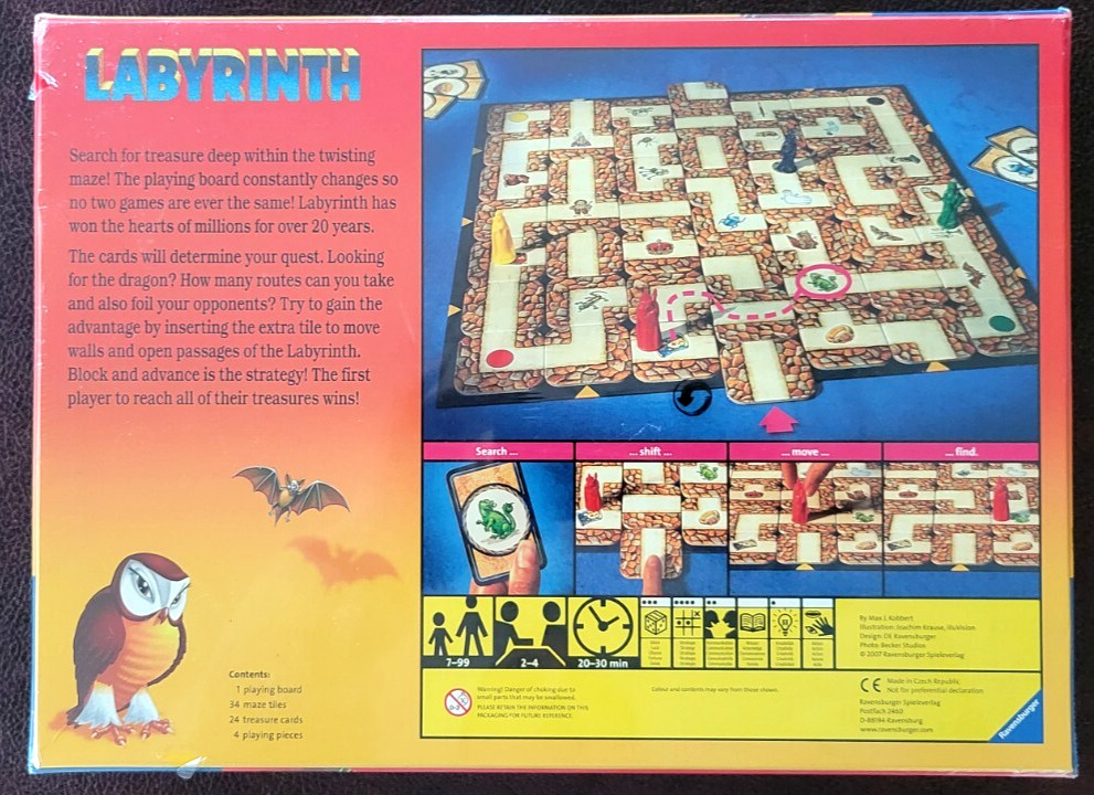 Labyrinth Family Board Game Moving Maze 2007 Ravensburger NEW SEALED