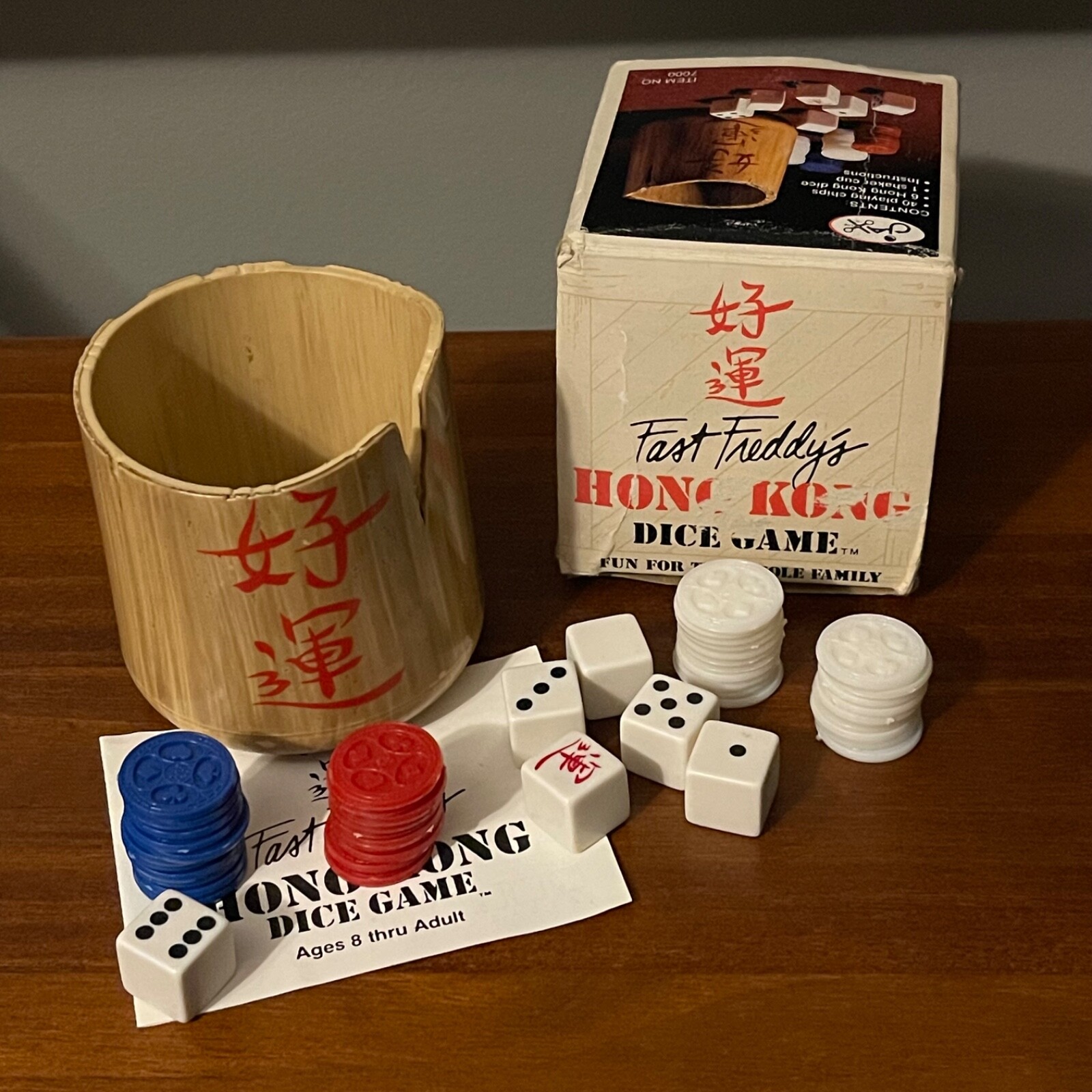 Jax Dice Game Fast Freddy’s Hong Kong 1983 in Original Box Instructions Vintage