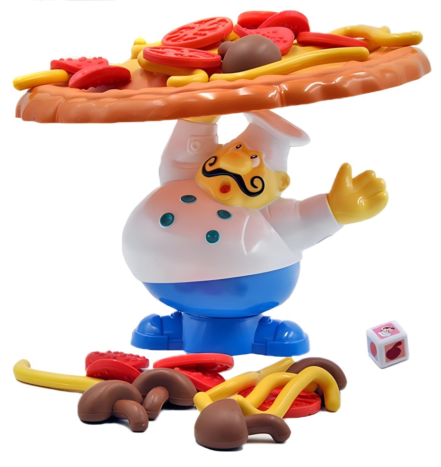 Topple Pizza Game,Tabletop Balancing Pizza Toy, Poppa’s Pizza Pile-Up for 2-4…