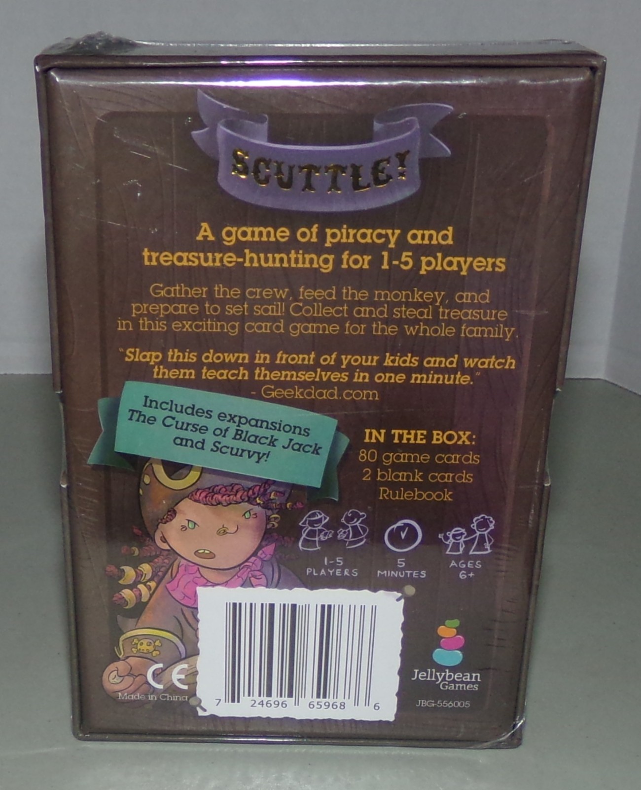 SCUTTLE A Game of Piracy & Treasure Hunting 1-5 Players 6+ Black Jack Scurvy NEW