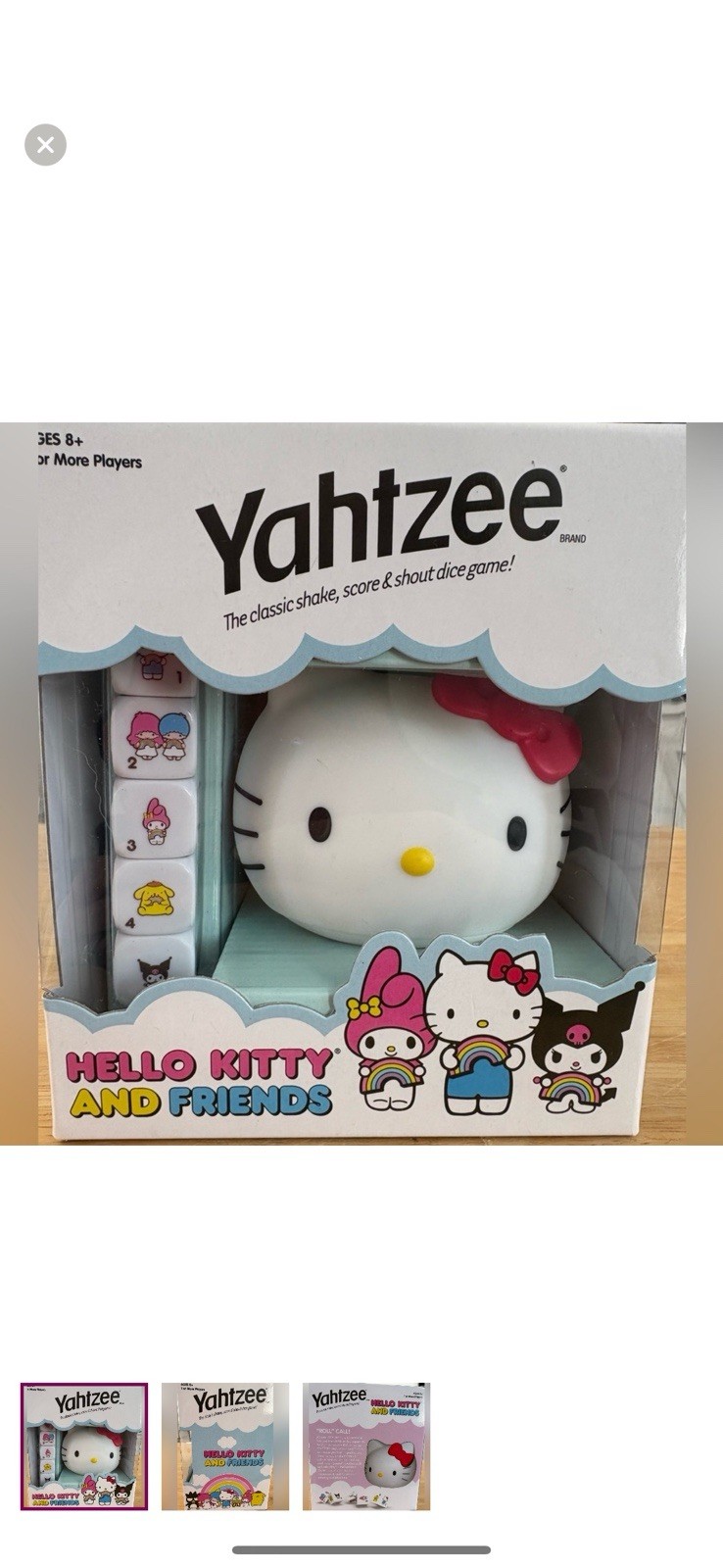 New in box- Hello Kitty and Friends Yahtzee, ages 8+ for 1 or more players