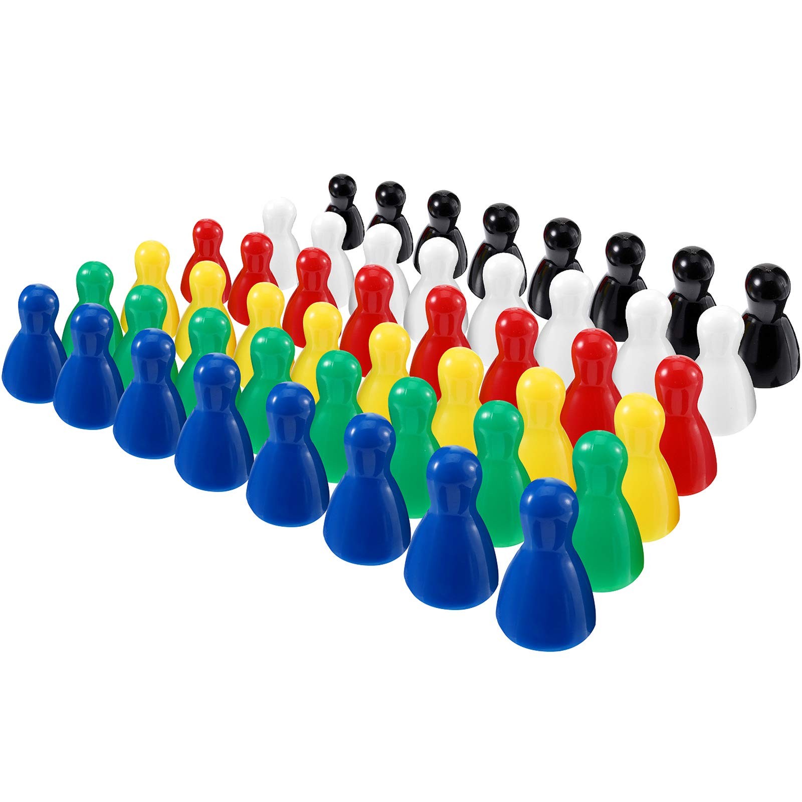 48 Pcs Board Game Pieces Bulk Multicolor Plastic Pawns 1 Inch Chess Tabletop Mar