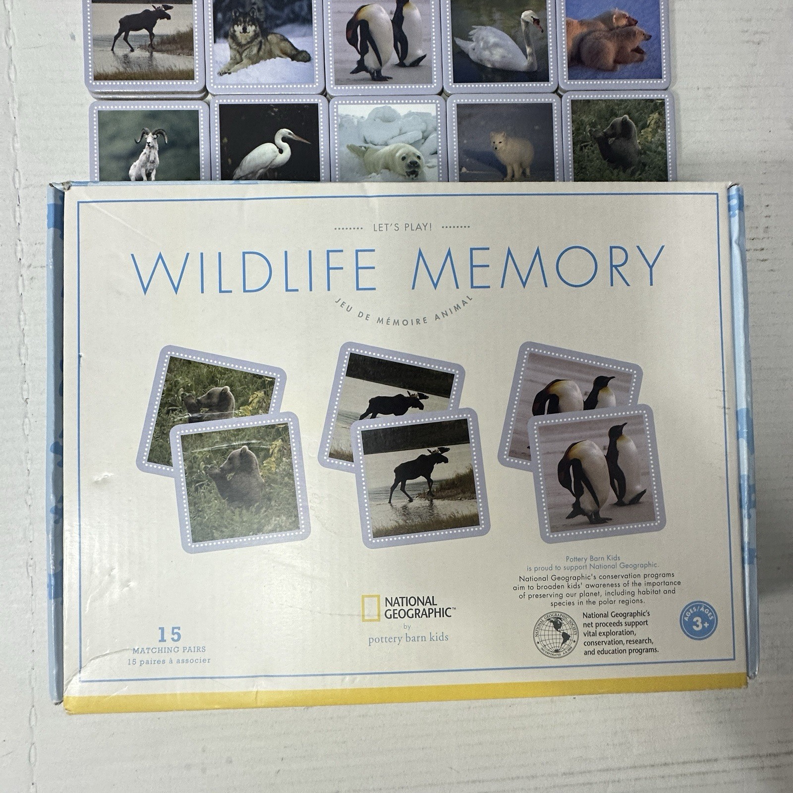 Pottery Barn Kids National Geographic Wildlife Memory Game 2011 Complete PBK