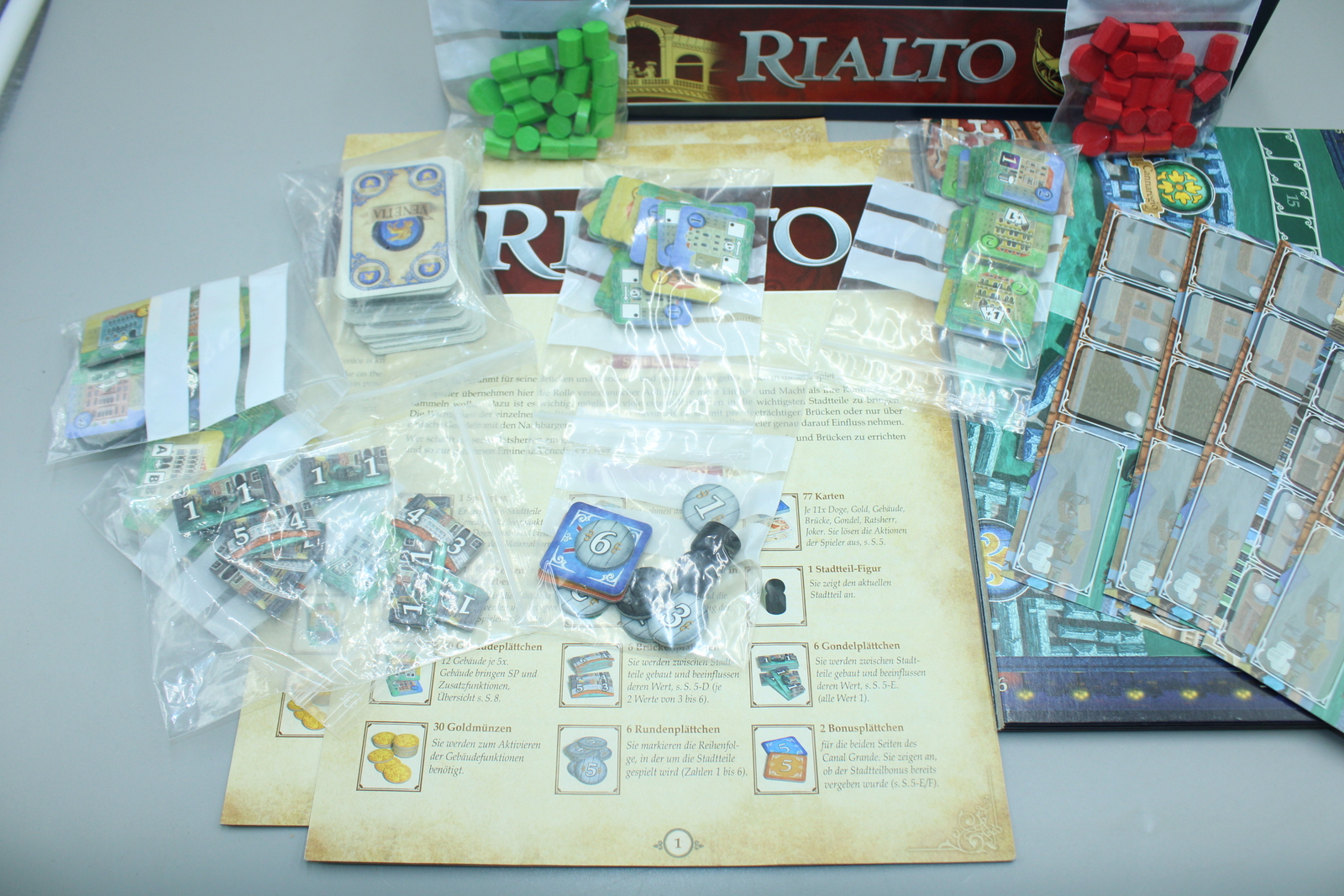 Rialto game board game game Pegasus Stefan Feld board game