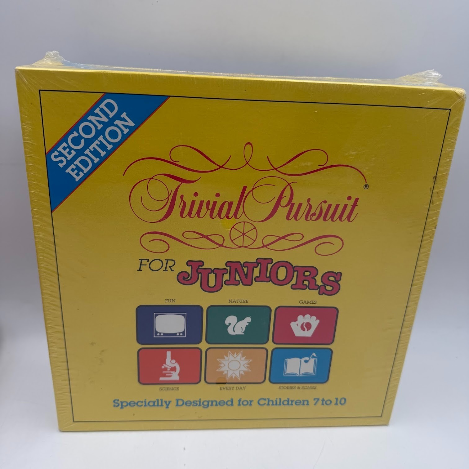 Trivial Pursuit For Juniors Second Edition Board Game 1990 Vintage NOS Sealed