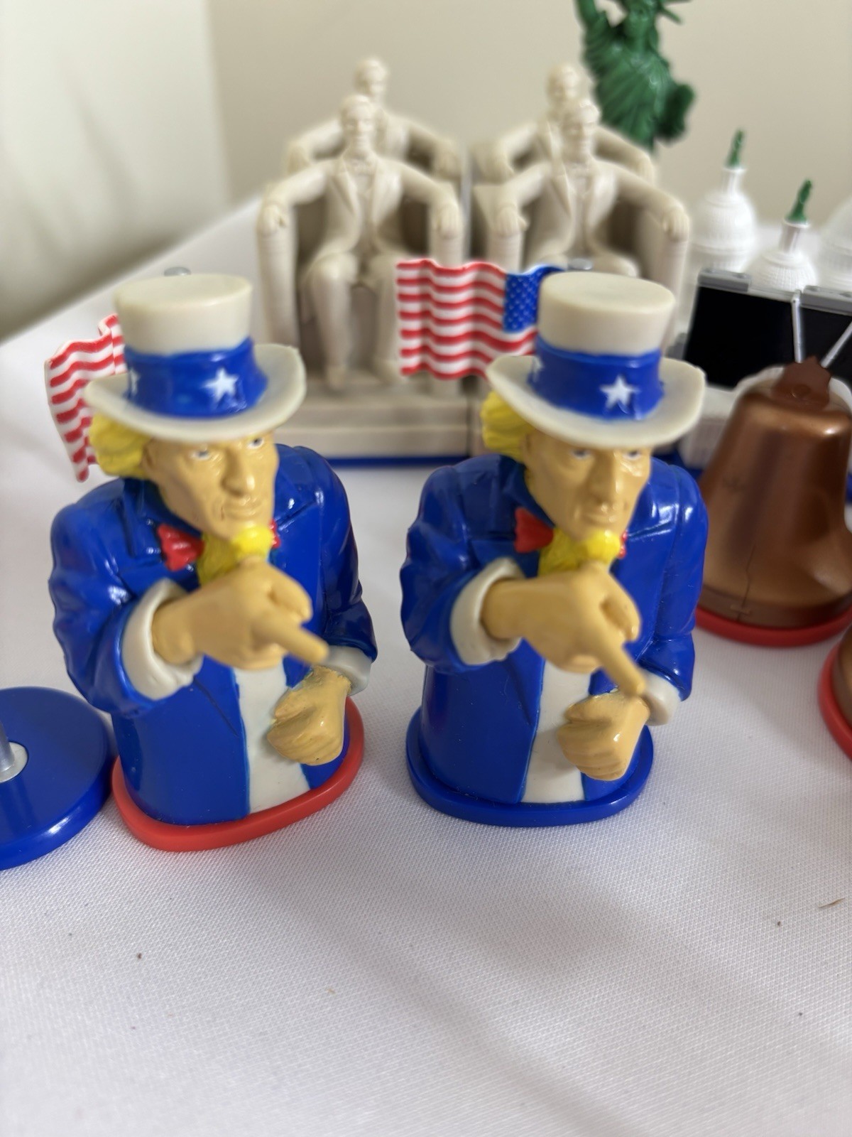USA Chess Set Patriotic Game PIECES ONLY Flag Bell Lincoln Liberty America 250