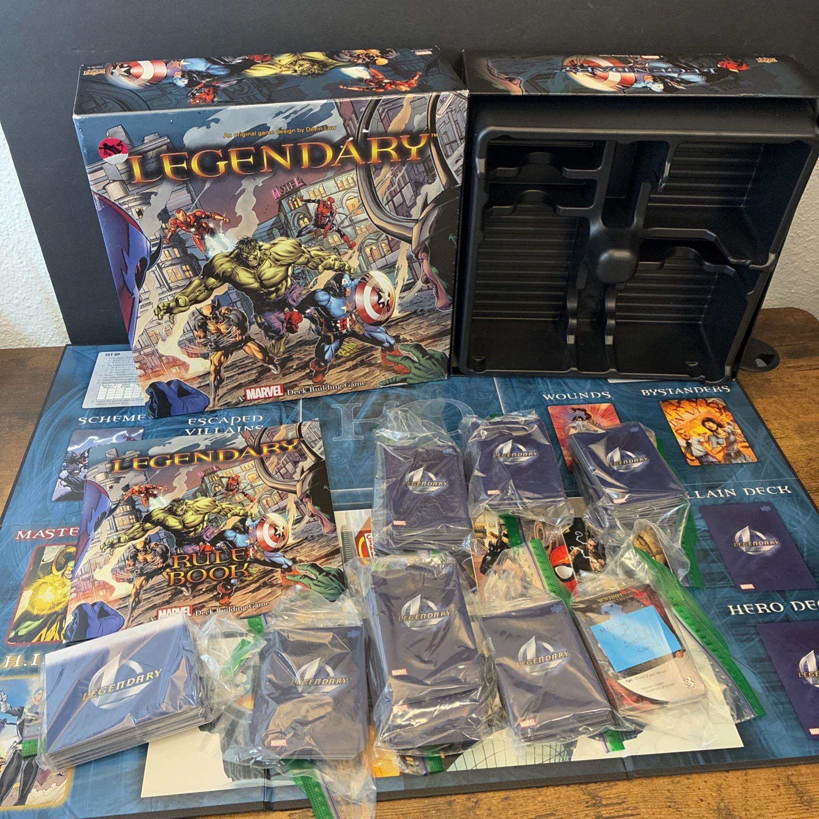 Legendary A Marvel Deck Building Card Game Base Set 2012 Missing 1 Sentinel Card