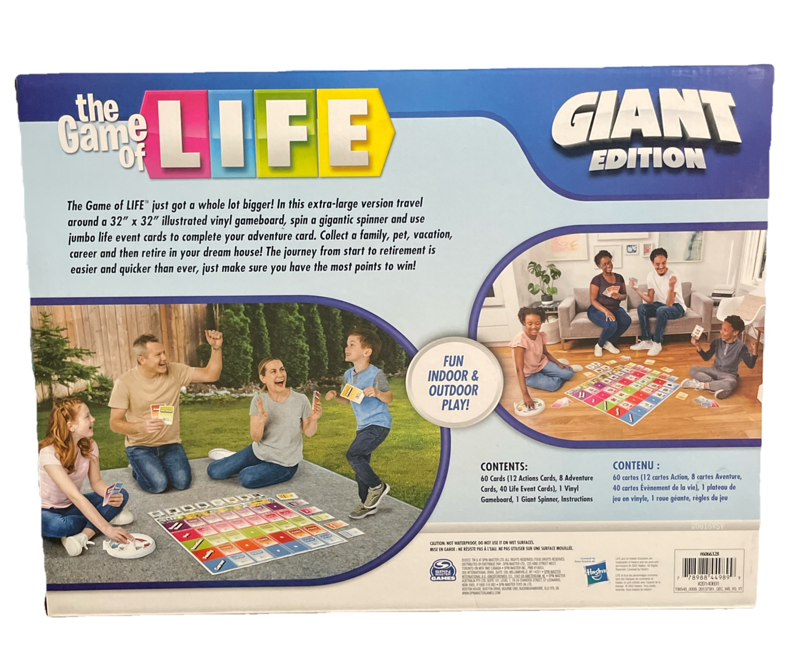 The Game of Life, Giant Edition Family Board Game Indoor/Outdoor Fun Game wit…