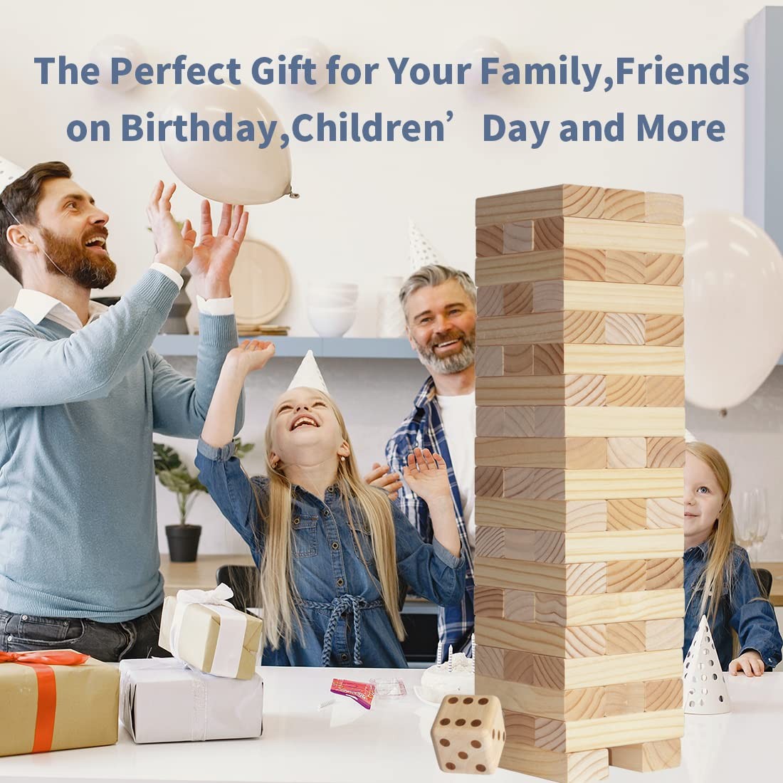 Giant Tumble Tower Family Games for Kids and Adults 60 Blocks New Zealand Pin…