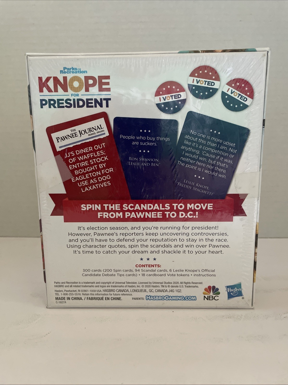 Parks and Recreation Knope for President Board Game Hasbro New Sealed in Box